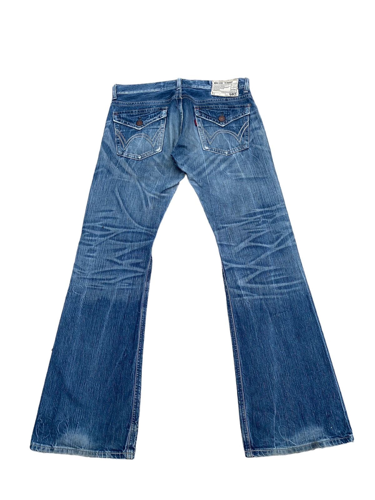 Edwin Edwin 503 Blue Trip Vintage Look Flare Pant Made In Japan Size US 36 / EU 52 - 2 Thumbnail