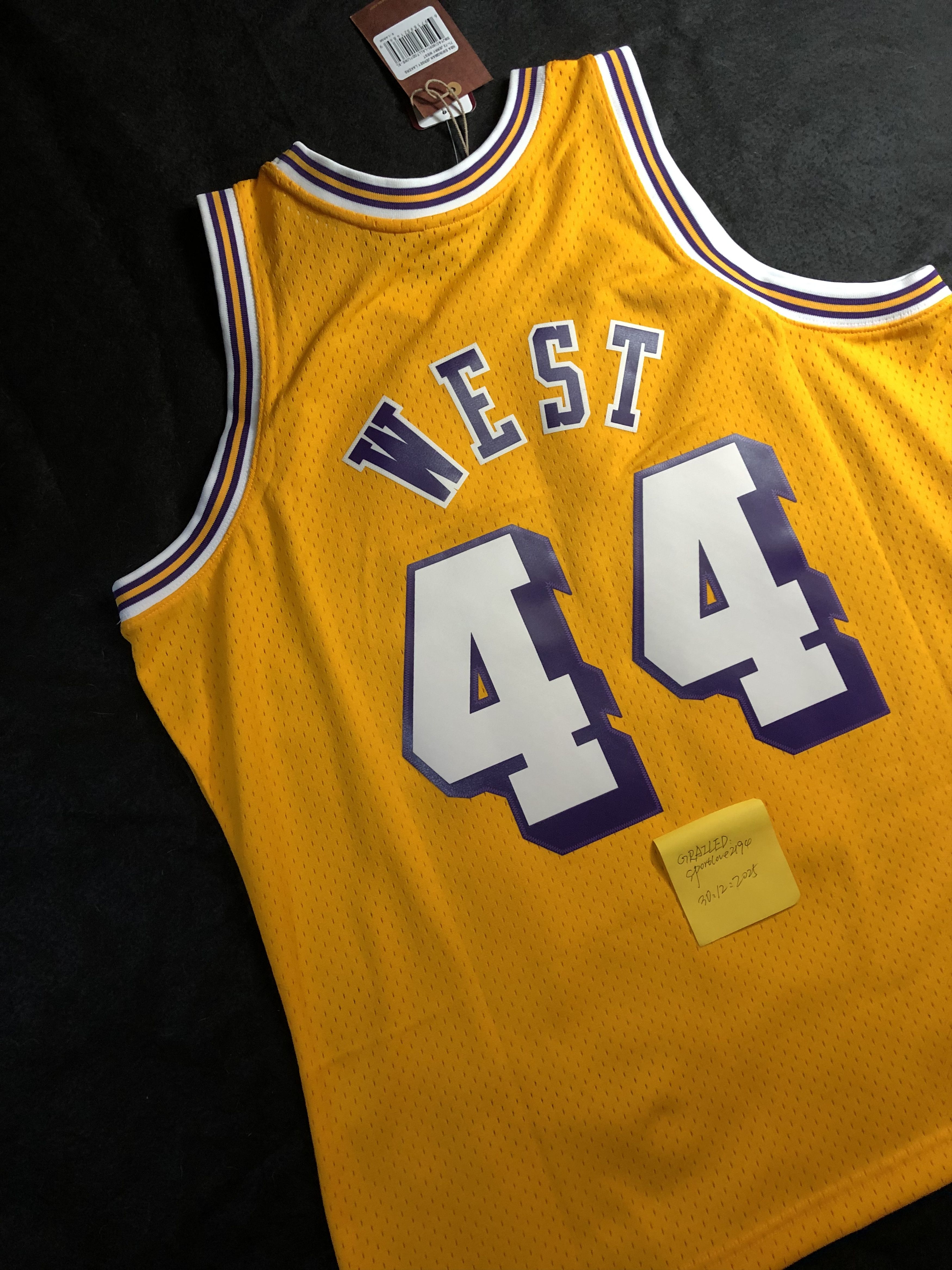 Vintage Lakers 44 West Jersey Size US XL / EU 56 / 4 - 4 Thumbnail