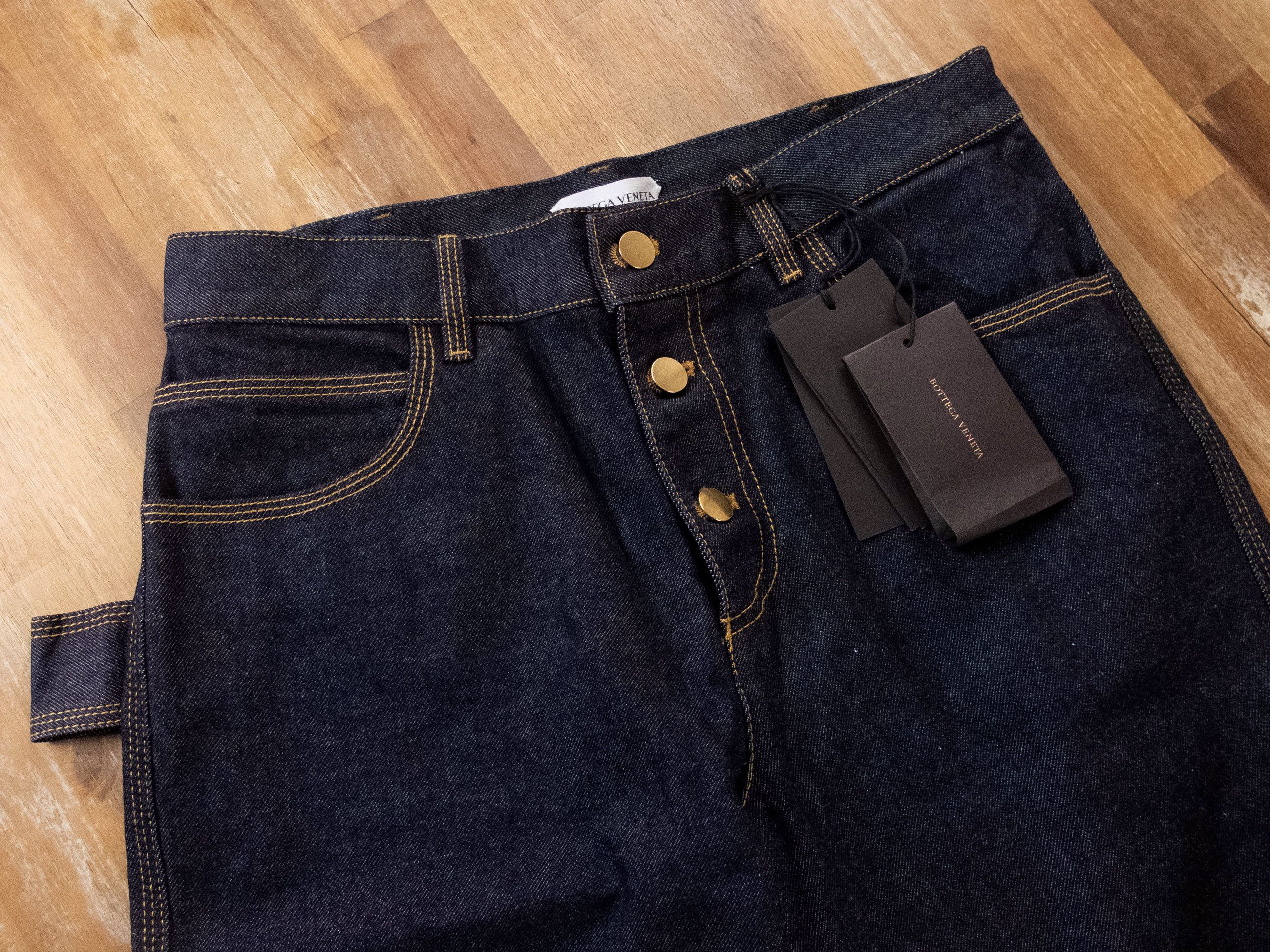 Bottega Veneta BOTTEGA VENETA navy blue straight leg jeans 40 IT / 4 US Size 27" / US 4 / IT 40 - 5 Thumbnail