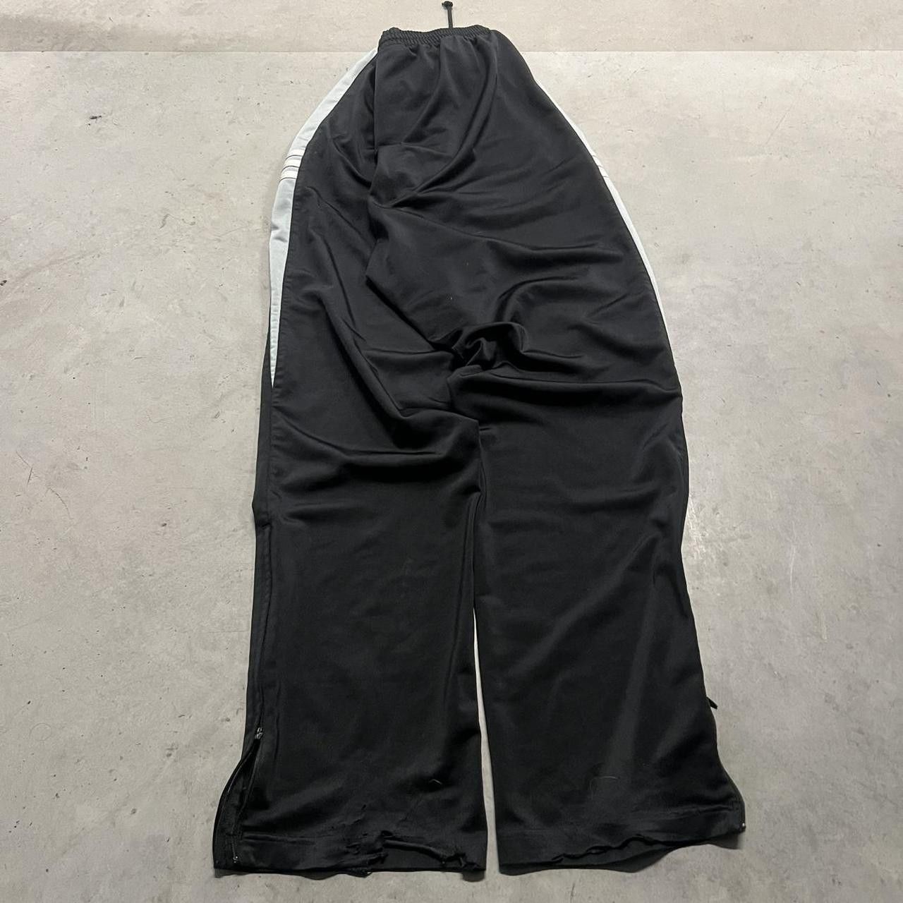 Adidas × Vintage Vintage Y2K Adidas Black Storm Soccer Striped Trackpants! Size US 34 / EU 50 - 5 Thumbnail