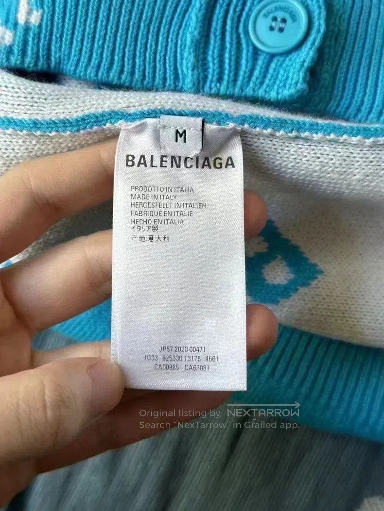 Balenciaga Balenciaga Sky blue bulletin sweater Size US S / EU 44-46 / 1 - 6 Thumbnail