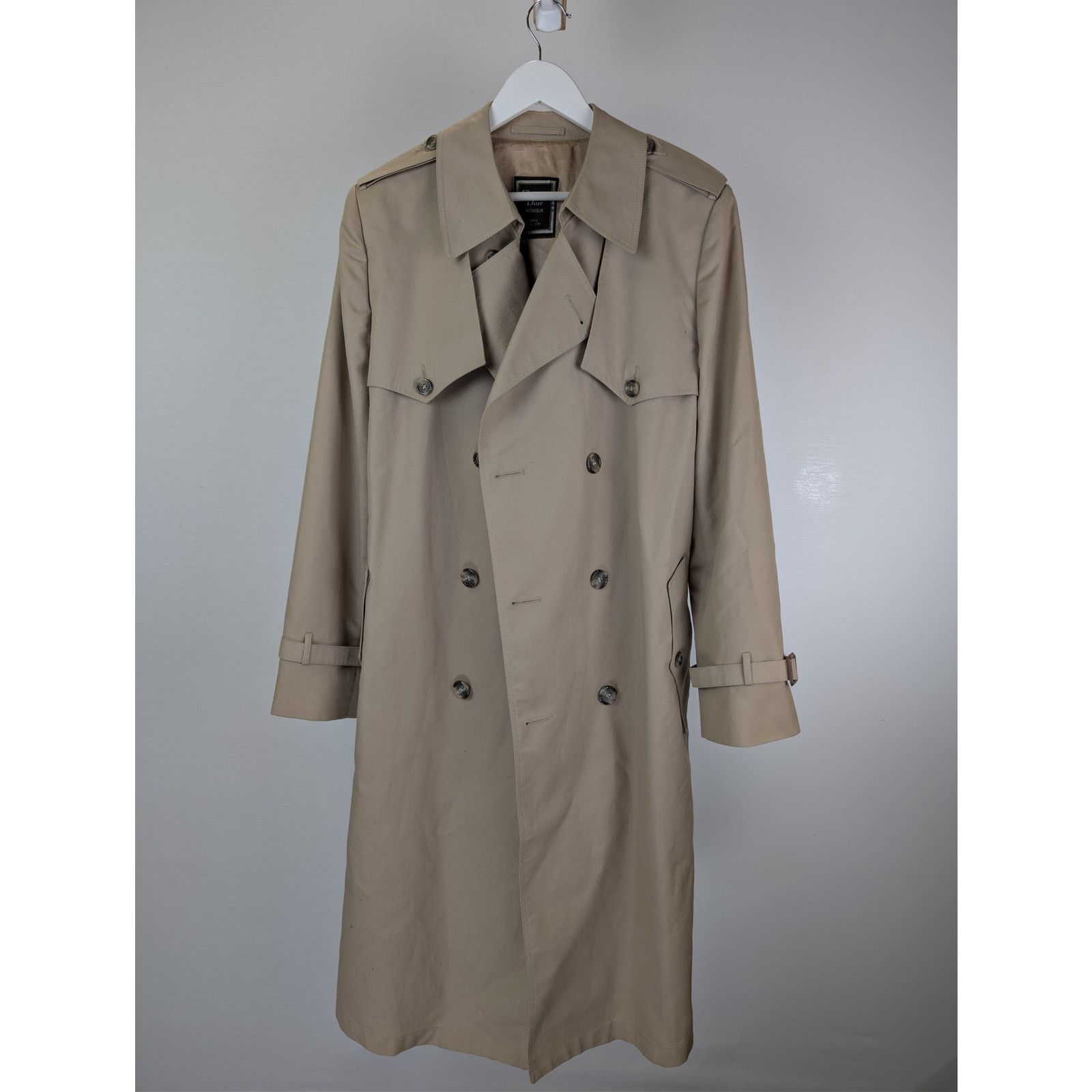 Dior o1rshd1 CC20 Long Trench Coat in Beige Size US L / EU 52-54 / 3 - 9 Thumbnail