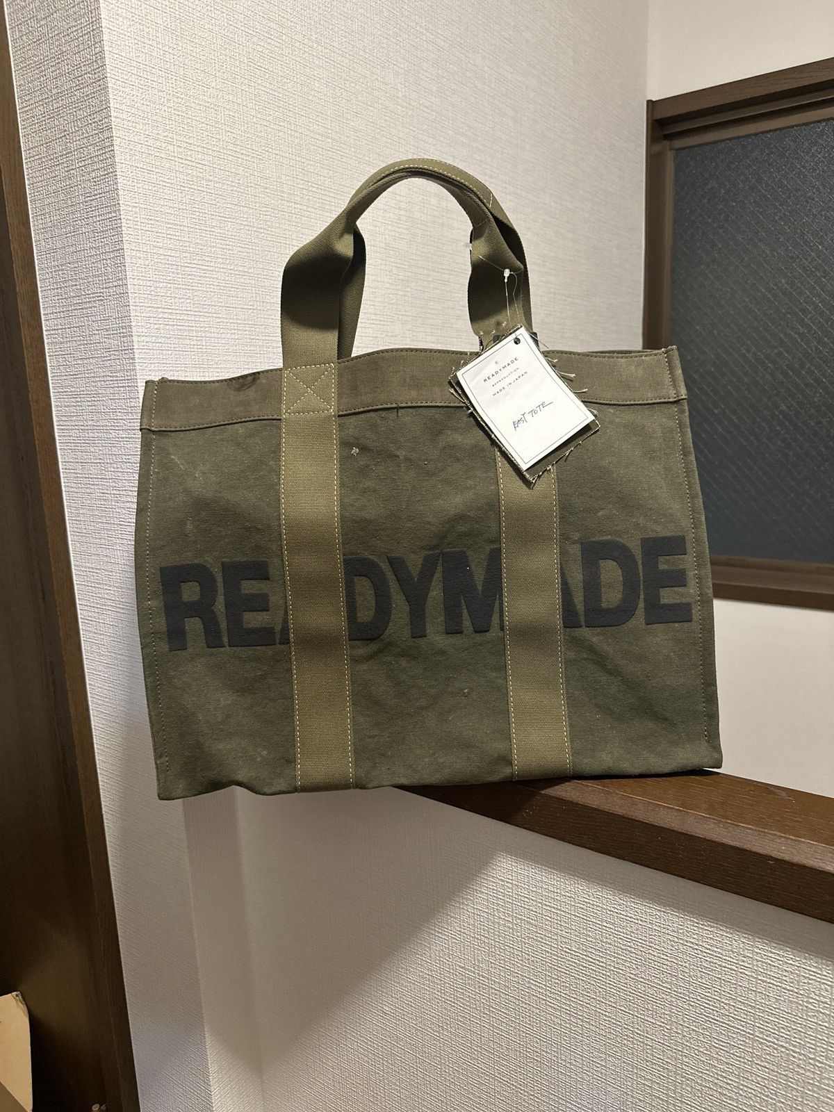 READYMADE Brand new READYMADE EASY TOTE LARGE Khaki Green | Grailed