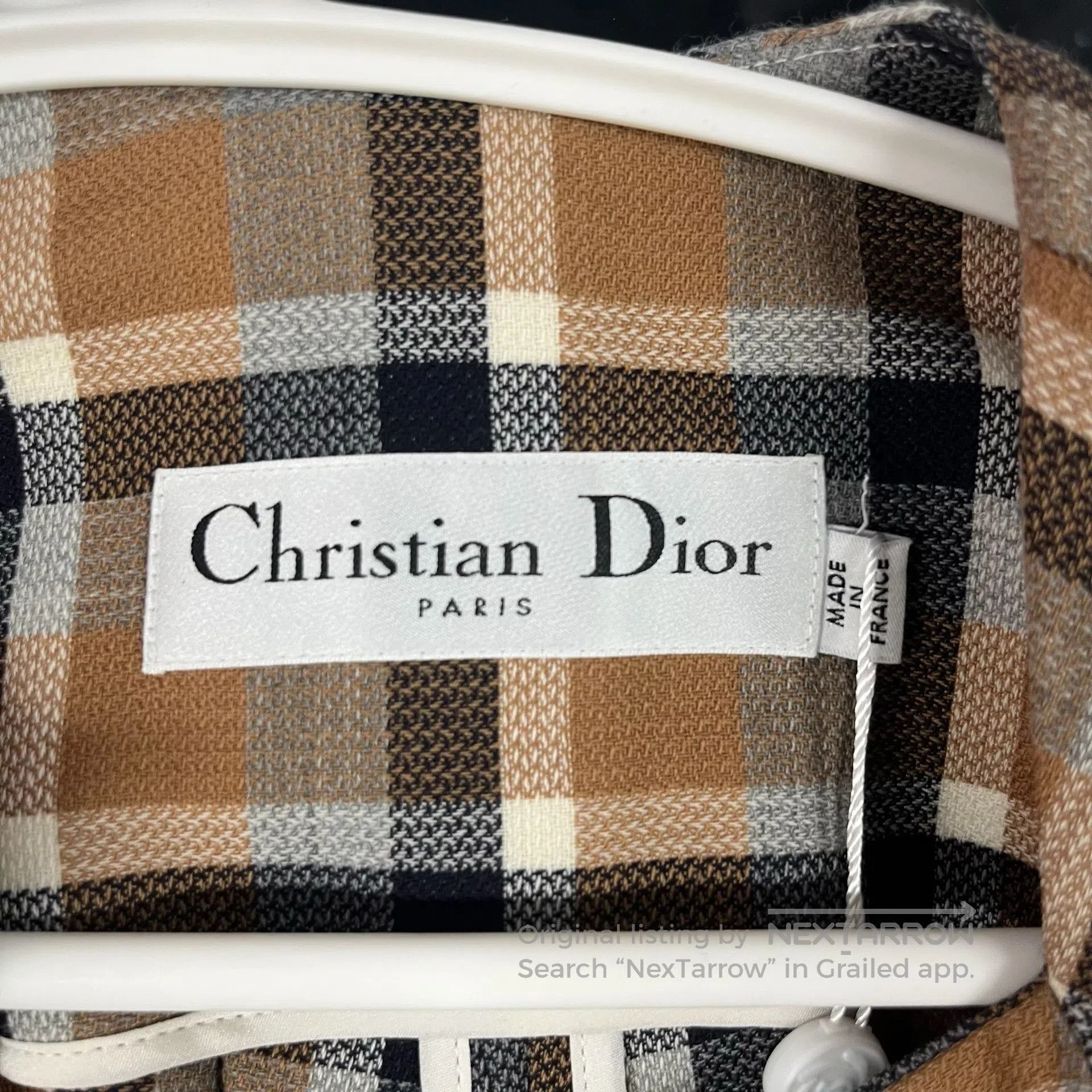 Dior Dior Brown and Black Plaid Long-sleeve Shirt| Size XS / US 0-2 / IT 36-38 - 3 Thumbnail