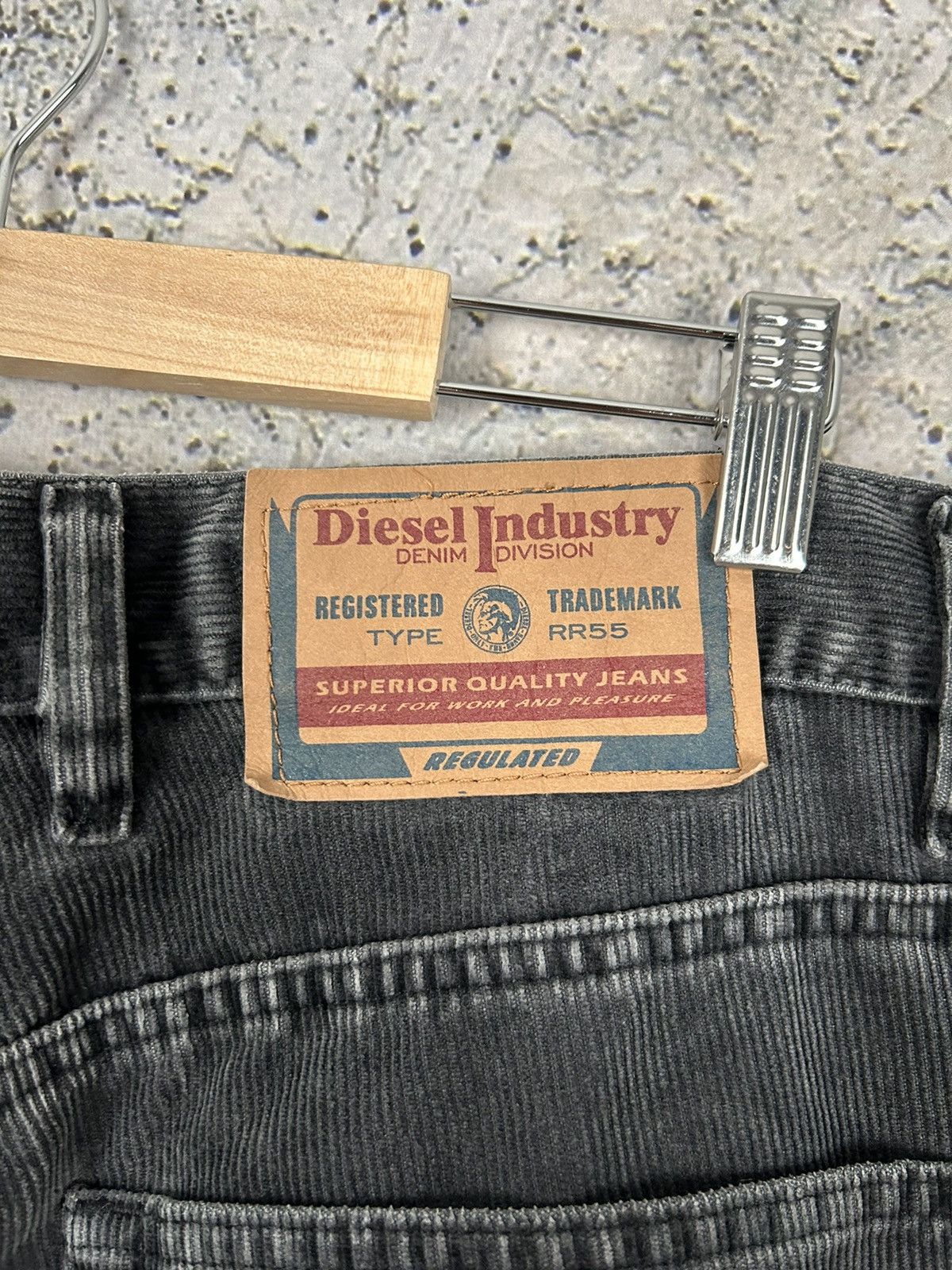 Diesel Vintage Diesel Black Corduroy Pants Y2K Punk Rock 00s Size US 36 / EU 52 - 6 Thumbnail