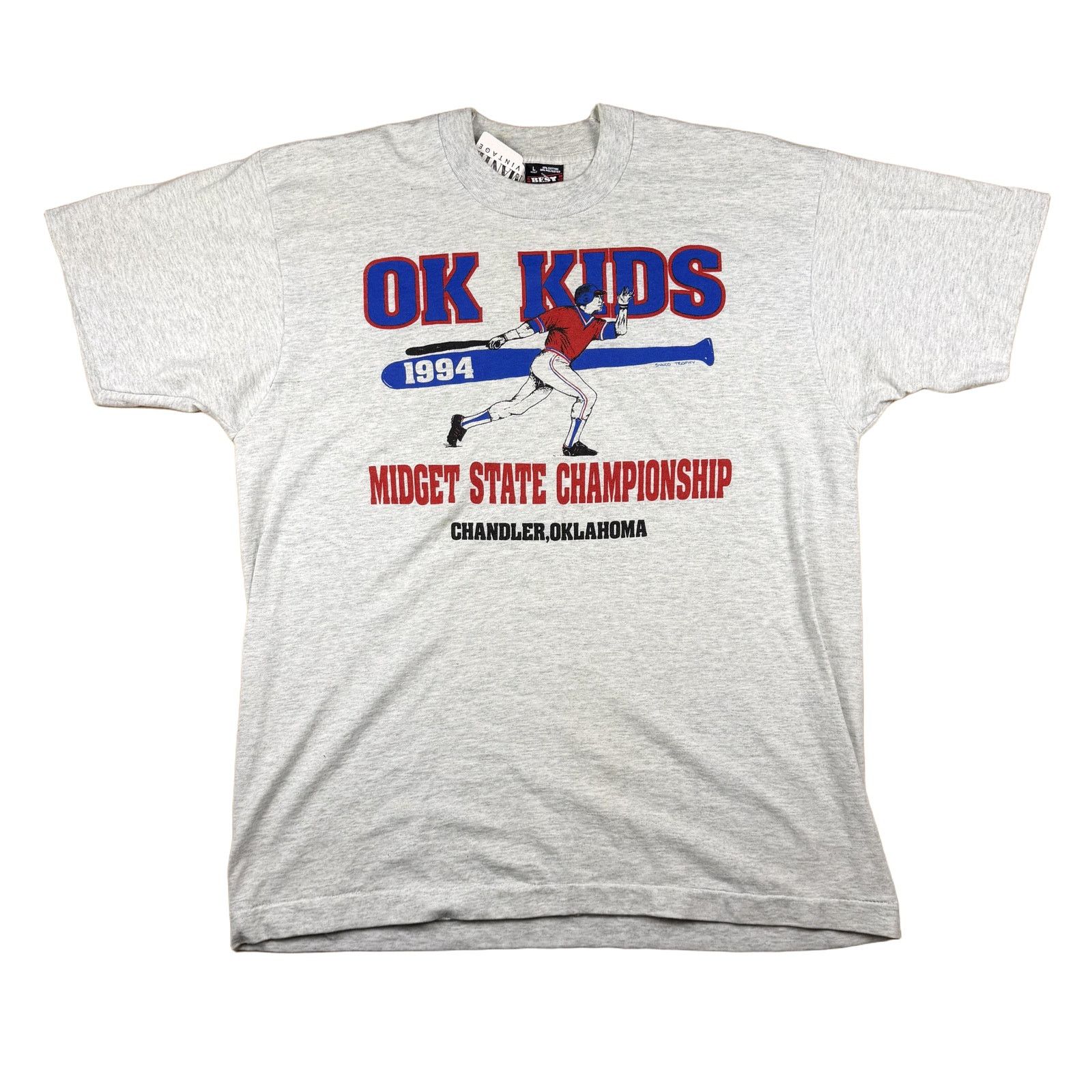 Vintage Vintage 1994 Baseball Little League Oklahoma Tee L Size US L / EU 52-54 / 3 - 1 Thumbnail