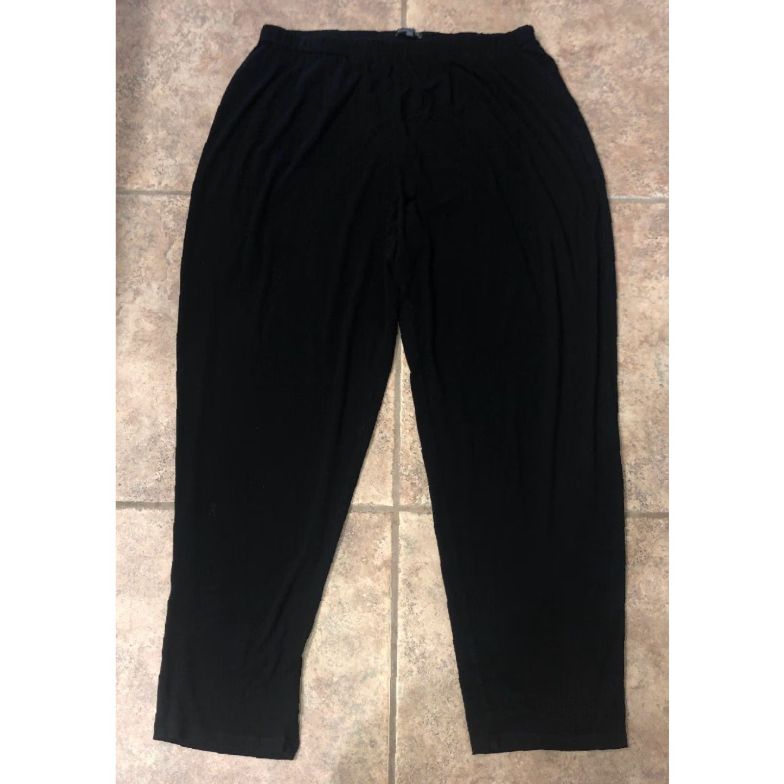 Eileen Fisher Eileen Fisher Womens Black STRETCHY Casual Slacks Pants Size L Size 36" / US 14 / IT 50 - 2 Thumbnail