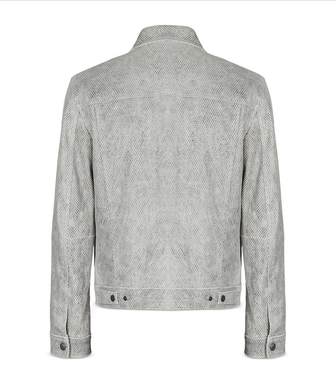 John Varvatos Snake Embossed Leather Trucker jacket EU 48 USA 38 Size US M / EU 48-50 / 2 - 4 Thumbnail