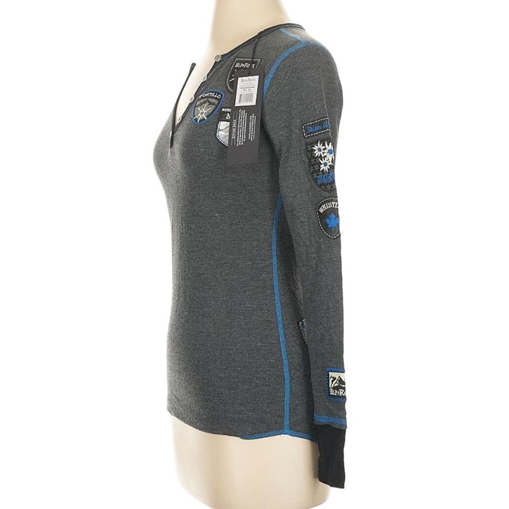 Other NWT Alp-n-Rock "Ski the World" Henley Shirt Top XS/S Gray M Size XS / US 0-2 / IT 36-38 - 12 Thumbnail