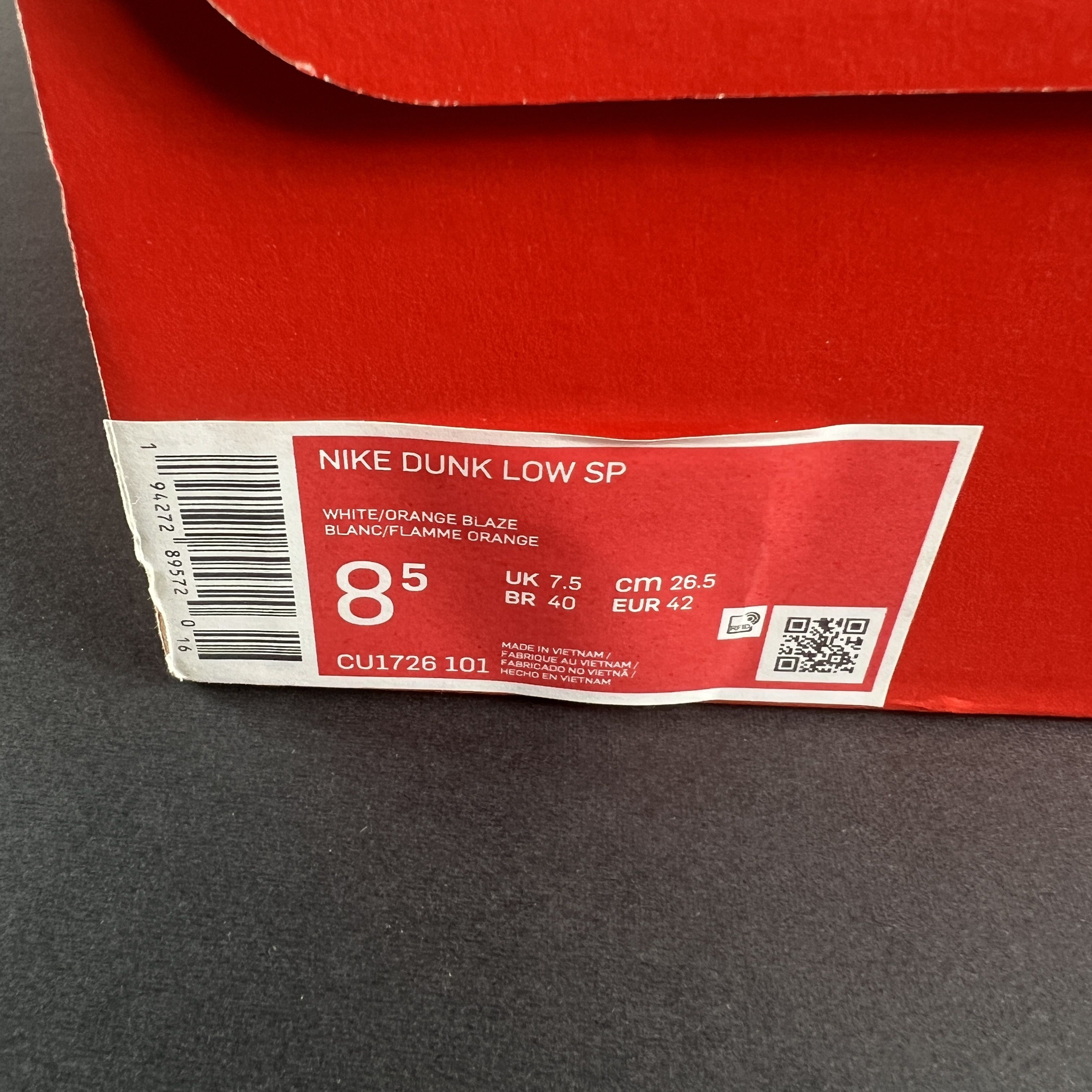 Nike Nike Dunk Low Shoes Syracuse 2020 Orange Sneakers CUI726-101 Size US 8.5 / EU 41-42 - 11 Thumbnail
