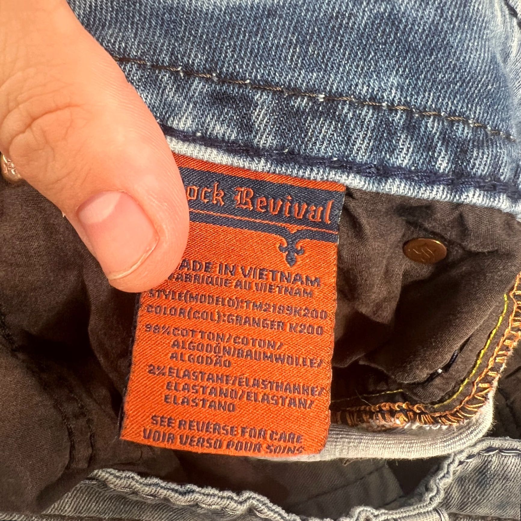 Vintage VINTAGE Rock Revival Mens Biker Jeans Size 32 Regular Fit 34x33 Blue Denim Motorcycle Size US 32 / EU 48 - 7 Thumbnail