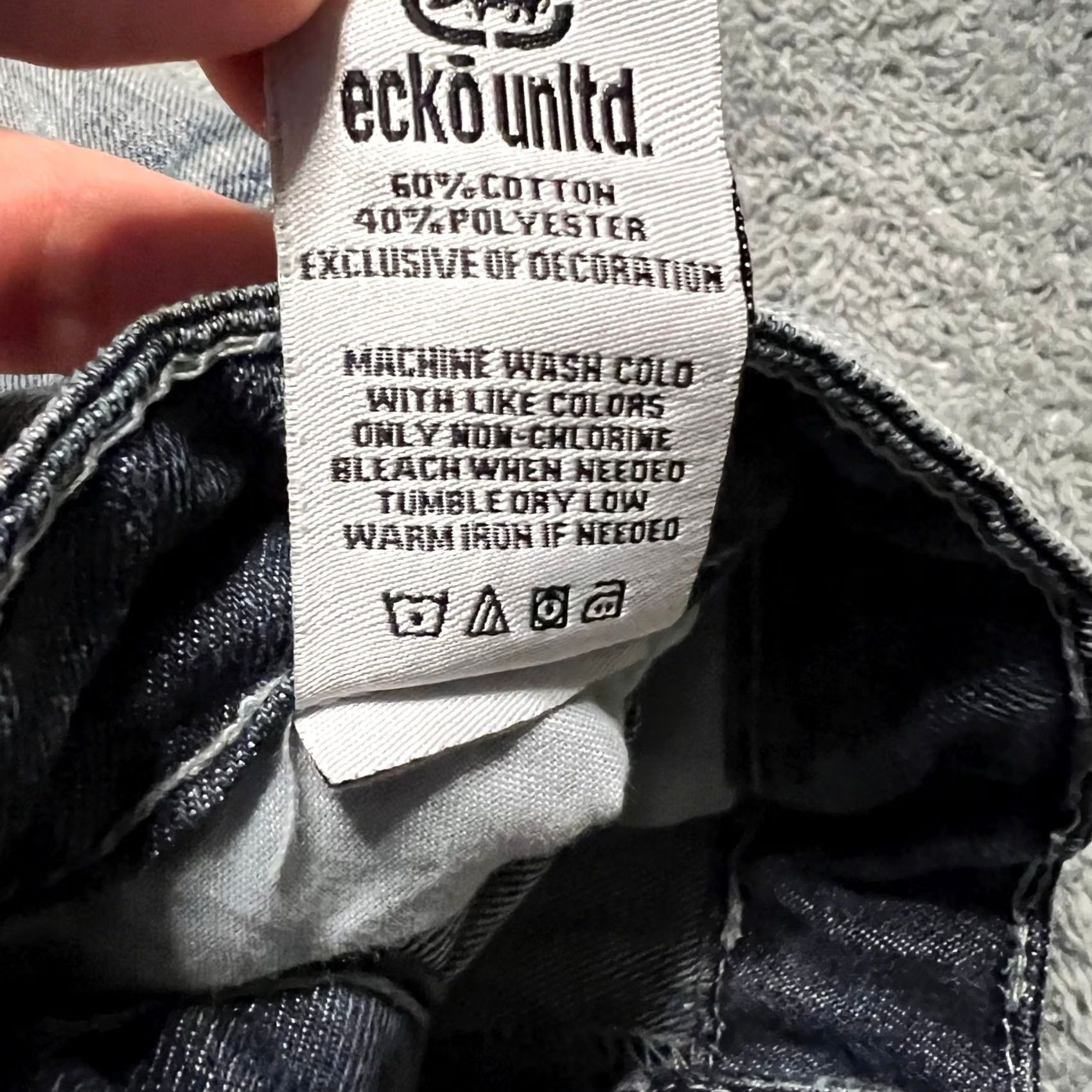 Ecko Unltd. Ecko Unltd Mens 40 Baggy Blue Denim Jean Shorts 90s Hip Hop Y2K Size US 40 / EU 56 - 5 Thumbnail