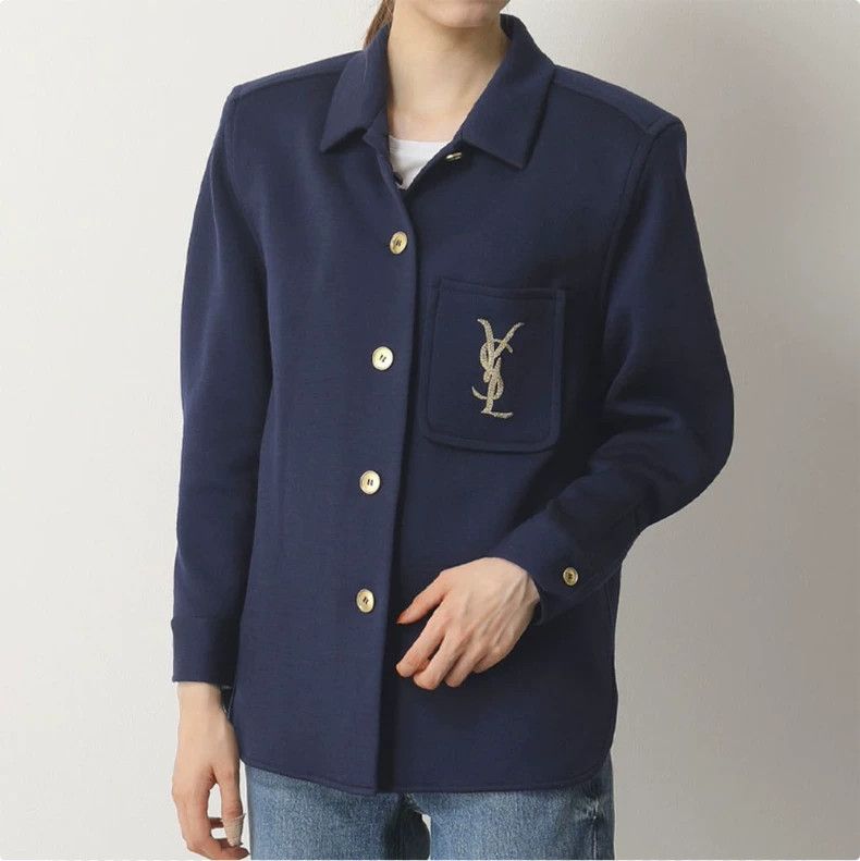 Saint Laurent Paris Saint Laurent Paris Navy Blue Jacket 2505-Nextarrow Size S / US 4 / IT 40 - 3 Thumbnail