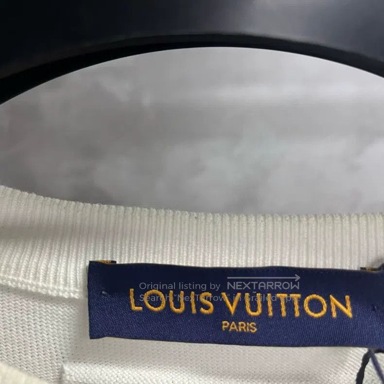 Louis Vuitton Louis Vuitton White geometric pattern round neck short sle Size US M / EU 48-50 / 2 - 2 Thumbnail