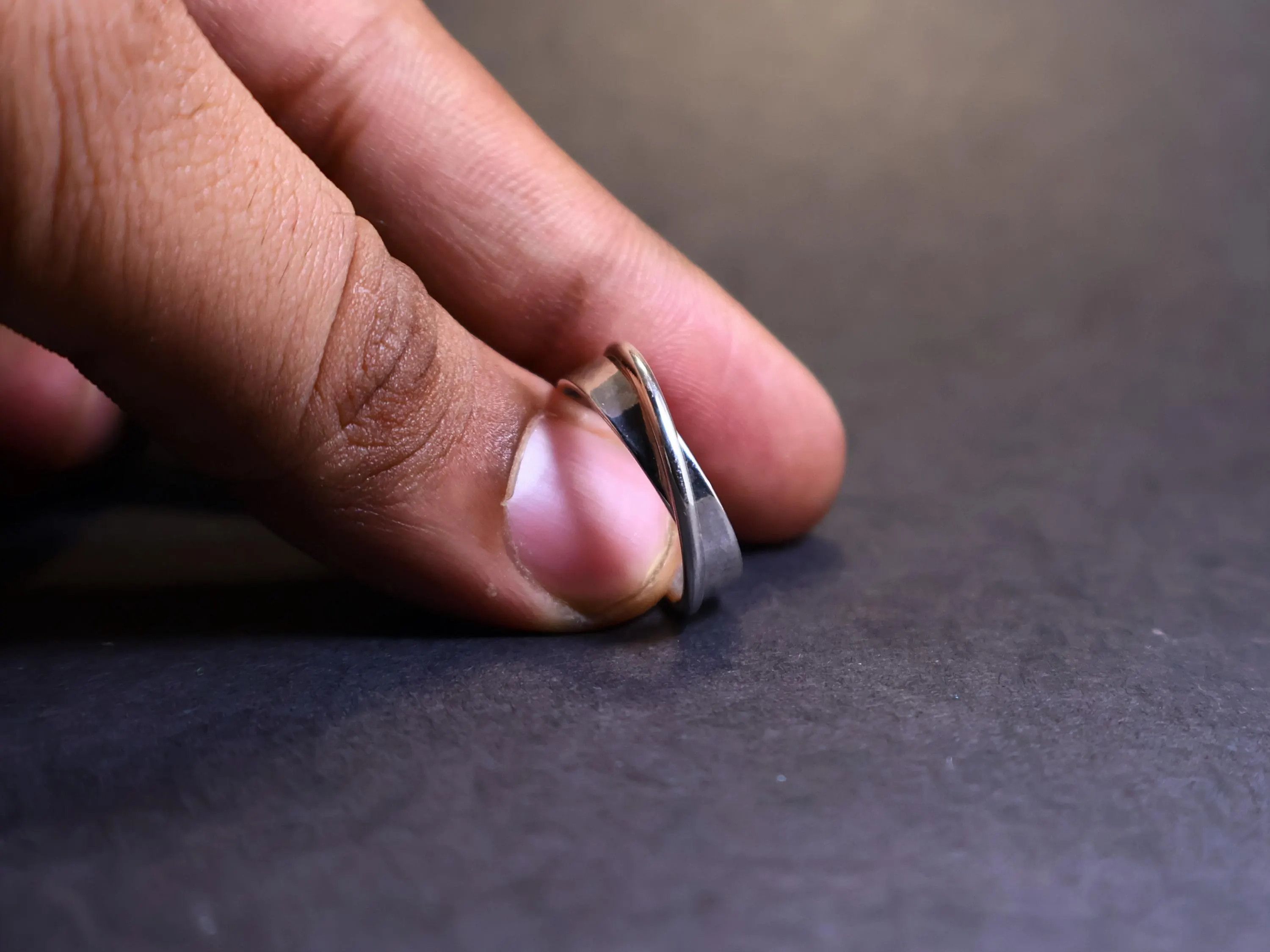 Handmade Rolling Band Ring, 925 Sterling Silver, Handmade Band Gifts, Size ONE SIZE - 8 Thumbnail