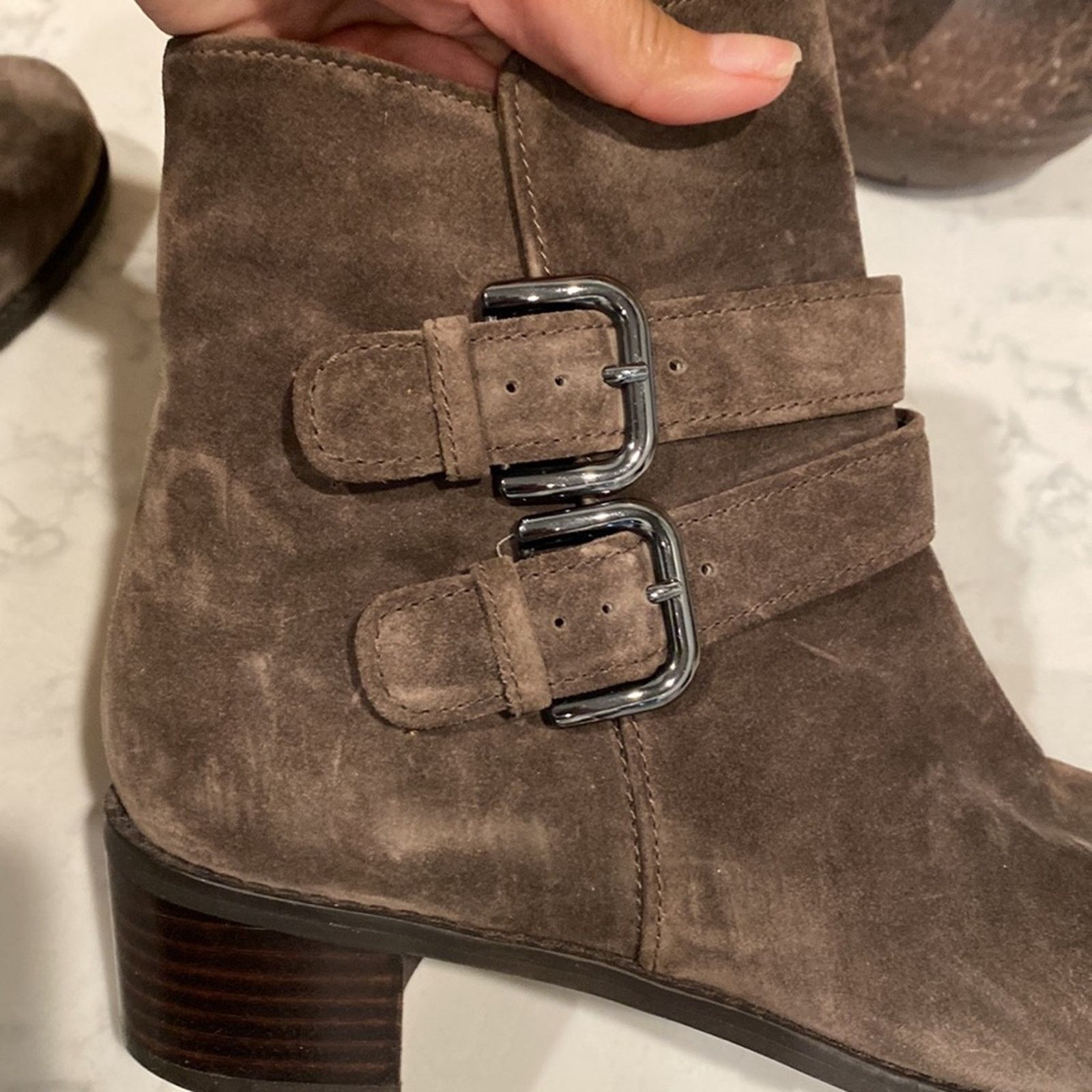 Stuart Weitzman STUART WEITZMAN 'Strapduo' Short Boot SUEDE booties sz 9 Size US 9 / IT 39 - 9 Thumbnail
