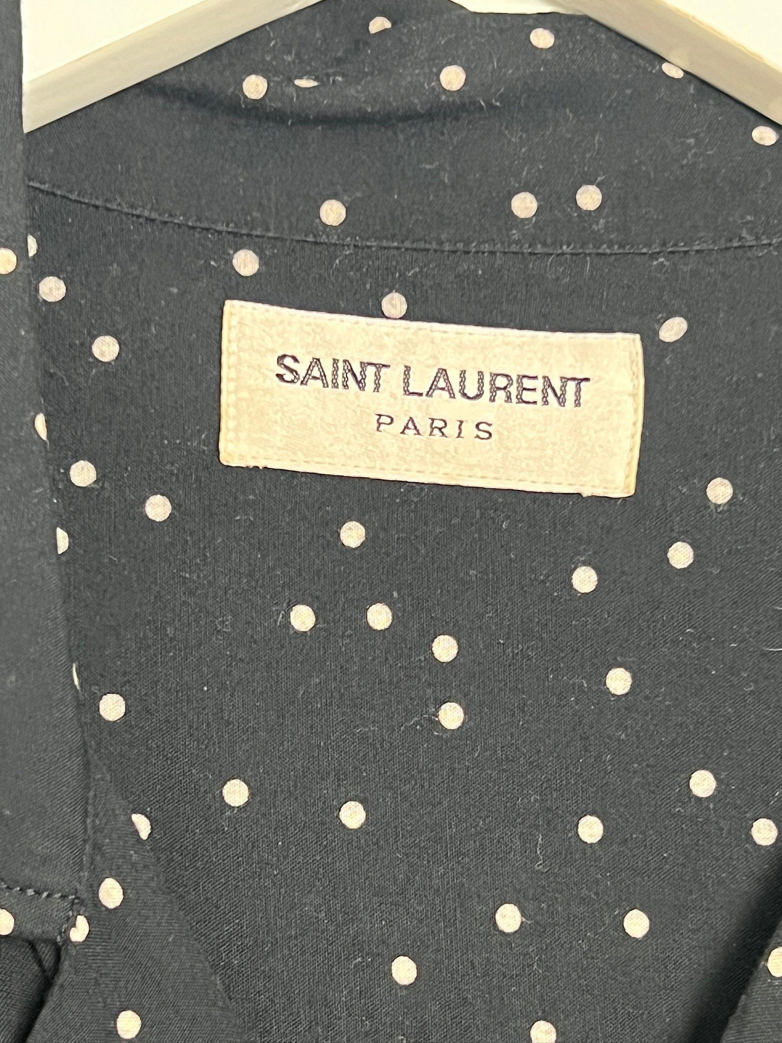Saint Laurent Paris Hedi Slimane Era Polka Dot Camp Collar Shirt Size US M / EU 48-50 / 2 - 6 Thumbnail