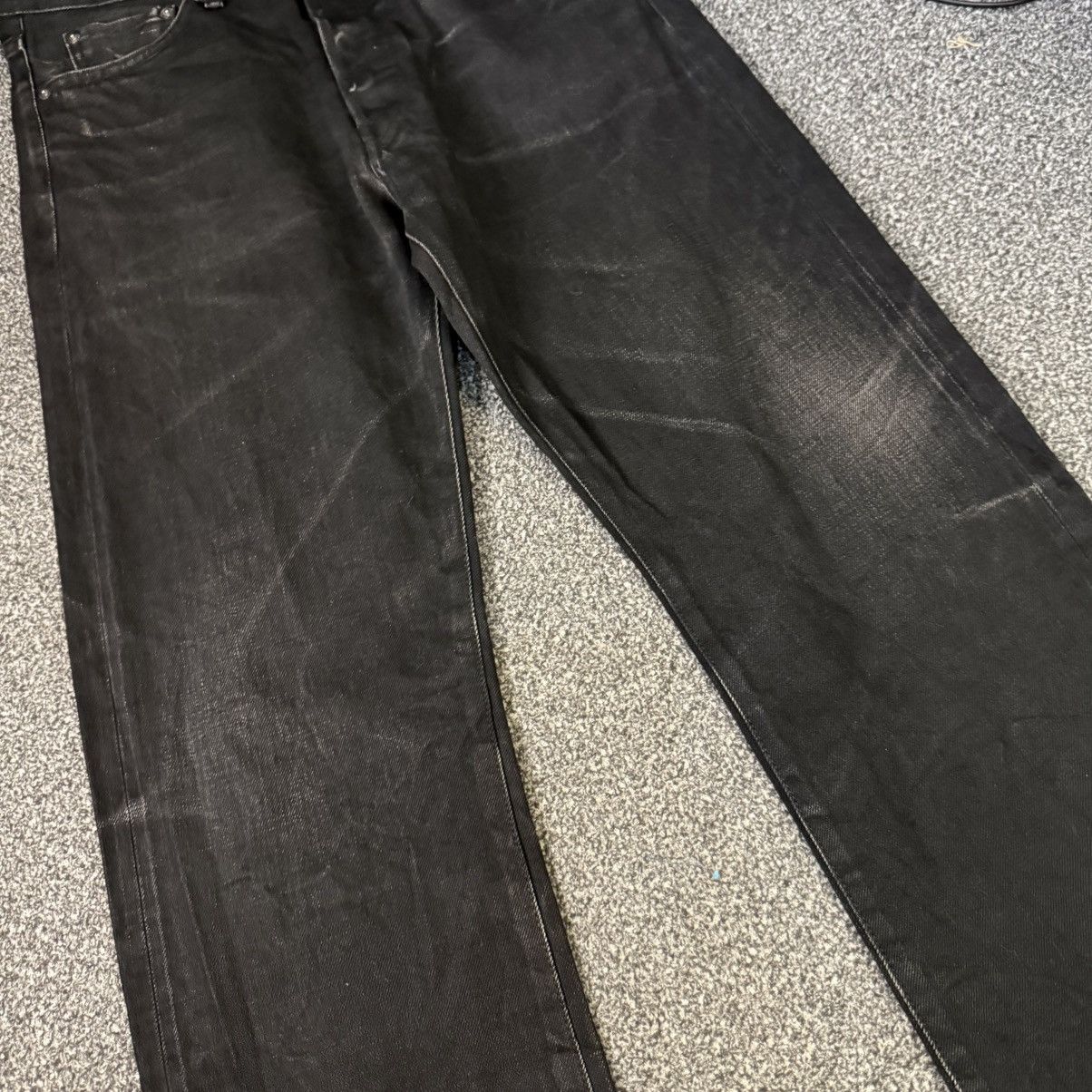 If Six Was Nine 🔥🇯🇵 Vintage Black Fade Distressed Denim Boycott Selvedge Size US 30 / EU 46 - 4 Thumbnail