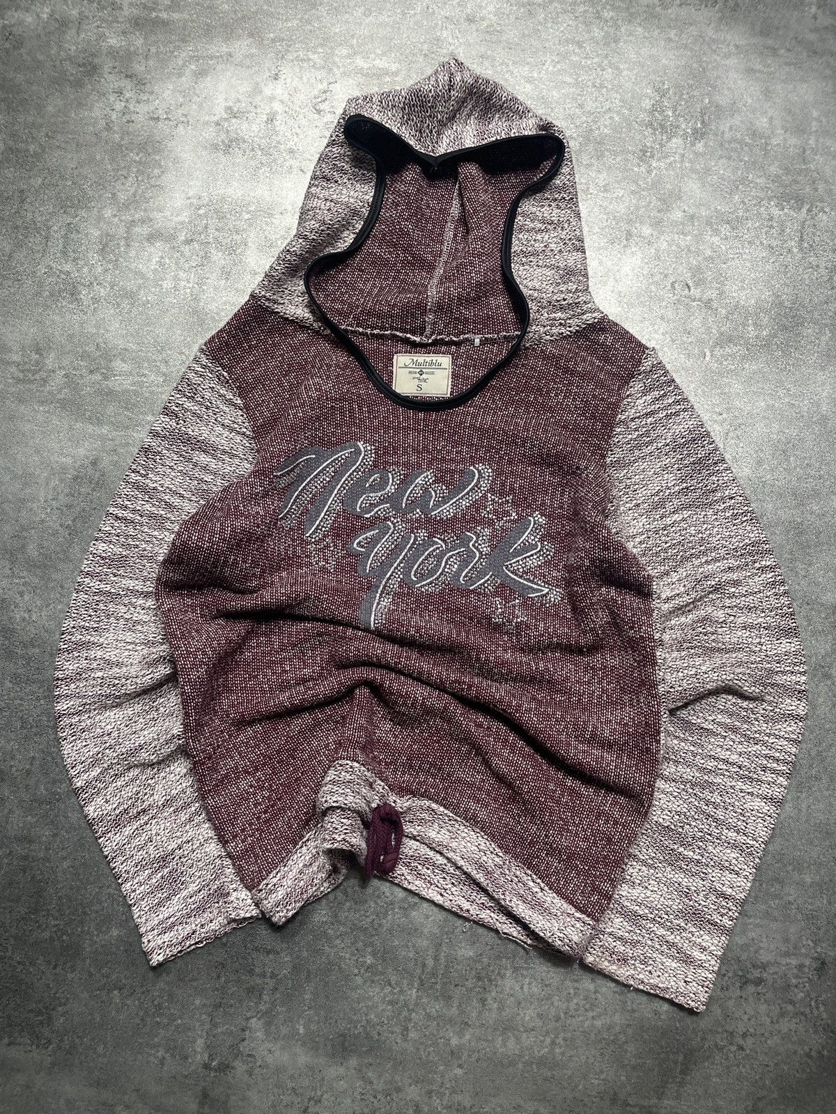 Vintage 🔥Offers🔥Vintage Y2K New York USA Hoodie Spellout Shiny Rare Size S / US 4 / IT 40 - 1 Thumbnail