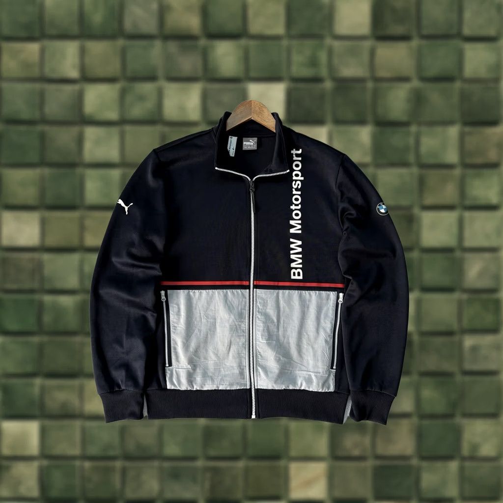 Puma PUMA BMW Motorsport Full Zip Sweatshirt Jacket Men M Navy Blue Racing PUMA BMW Jacket Pullover Hooded Graphic Print Pockets Size US M / EU 48-50 / 2 - 1 Thumbnail
