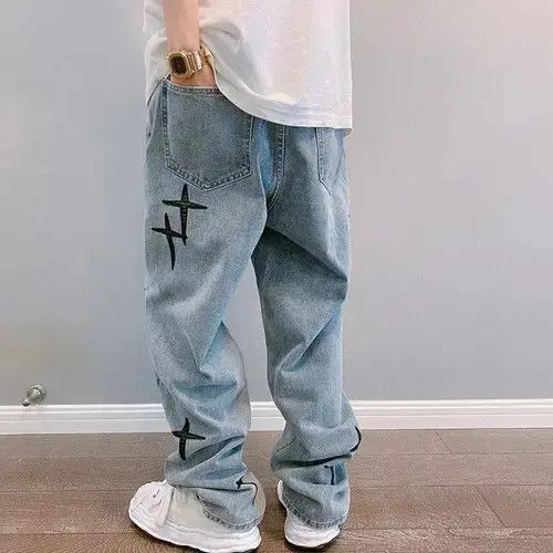 Japanese Brand Lightwash cross patch denim Size US 31 - 3 Thumbnail
