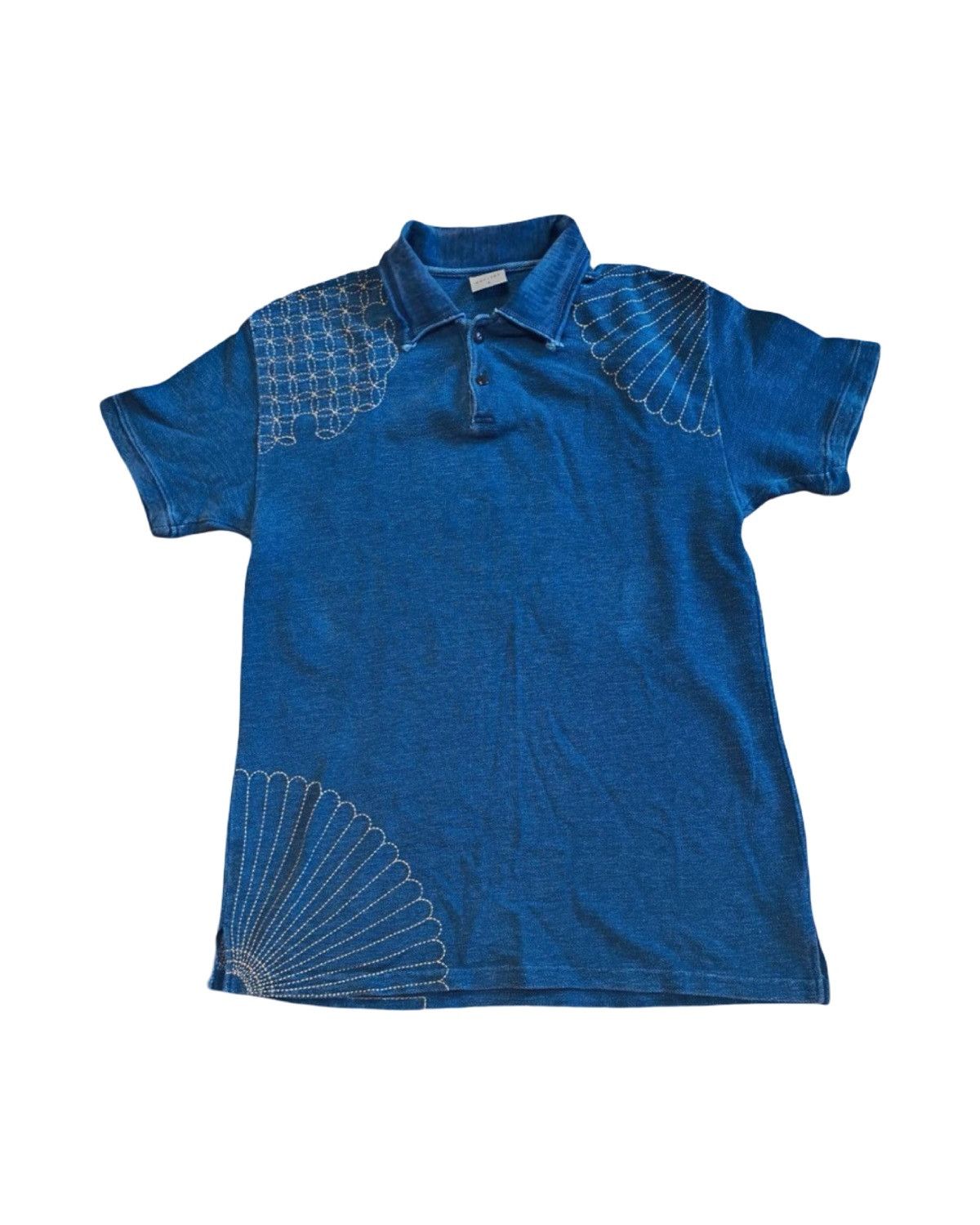 Kapital KAPITAL Polo Shirt Blue Stripe | Grailed