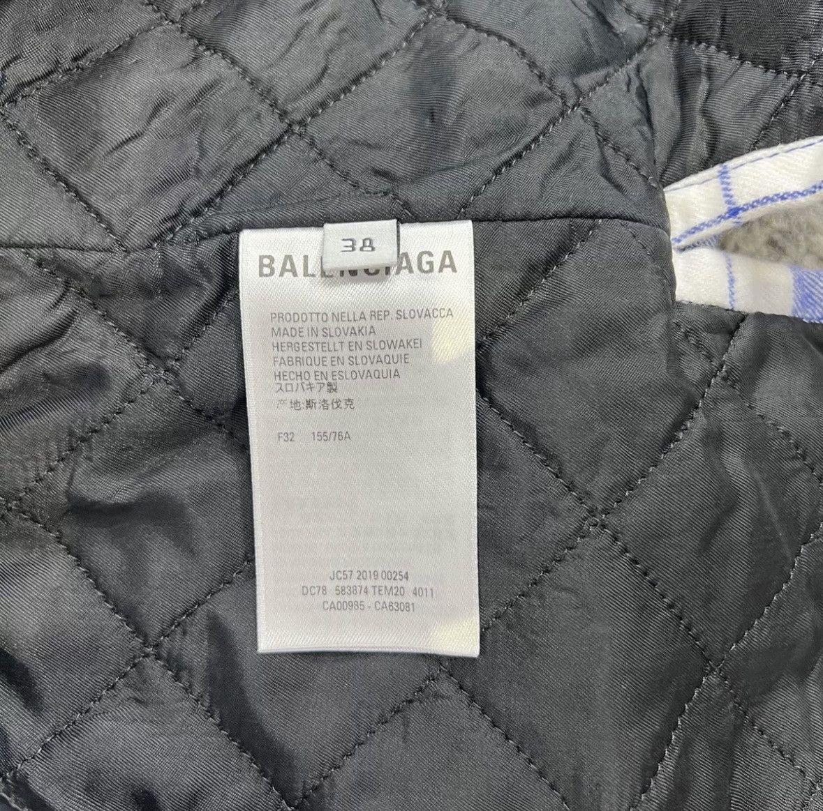 Balenciaga Balenciaga white and blue checked cotton jacket Size US S / EU 44-46 / 1 - 4 Thumbnail