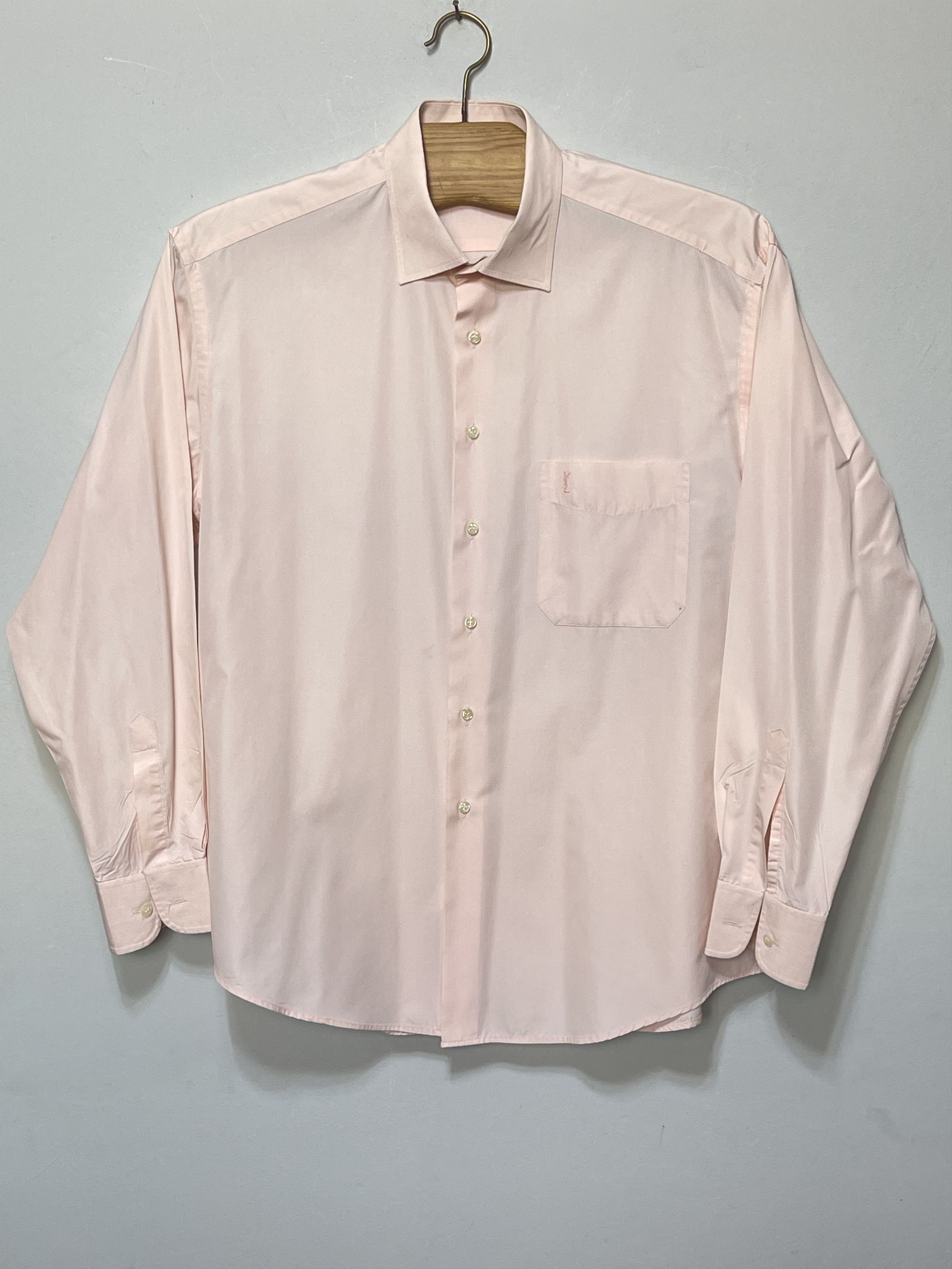 Yves Saint Laurent 🔥 vintage Yves Saint Laurent shirt pink salmon size xl Size US XL / EU 56 / 4 - 2 Thumbnail