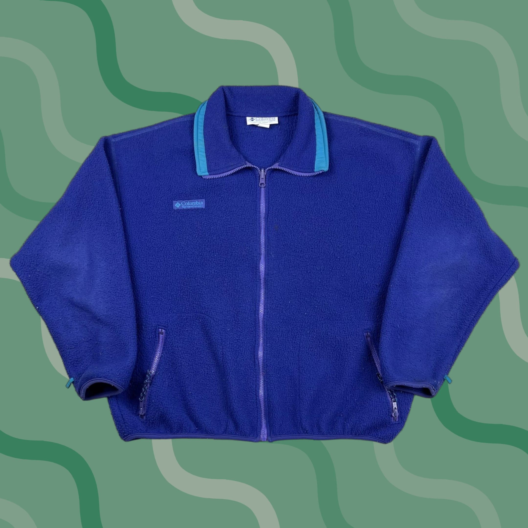 Vintage VINTAGE 90’s Columbia Womens Fleece Jacket XL Purple Pile USA Made Zip Pockets Ski Hiking Travel Casual Fall Winter Geometric Logo Size XL / US 12-14 / IT 48-50 - 1 Thumbnail