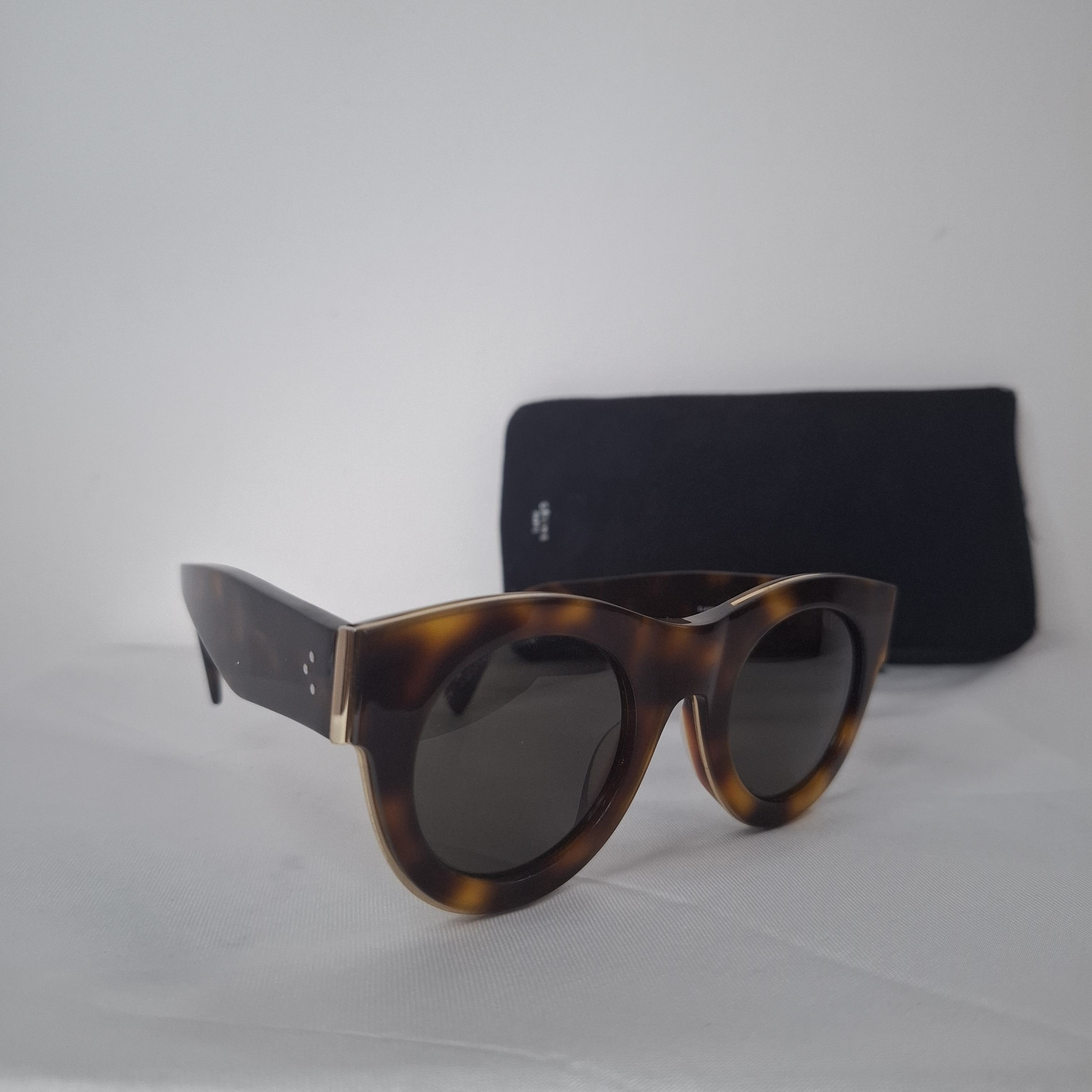 Celine CELINE Brown Leopard Print Phoebe Philo Sunglasses Size ONE SIZE - 1 Thumbnail