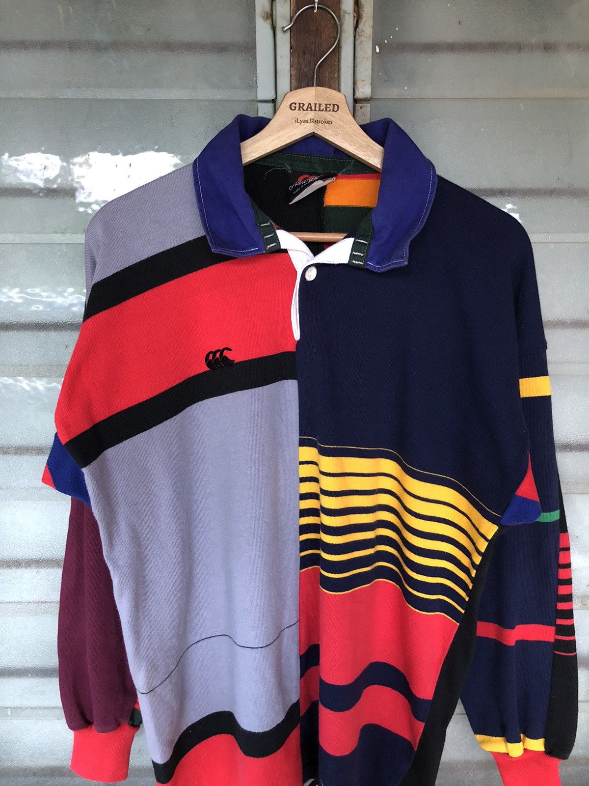 Canterbury of New Zealand Vintage Canterbury Rugby Ugly Colour Long Sleeve Size US L / EU 52-54 / 3 - 8 Thumbnail
