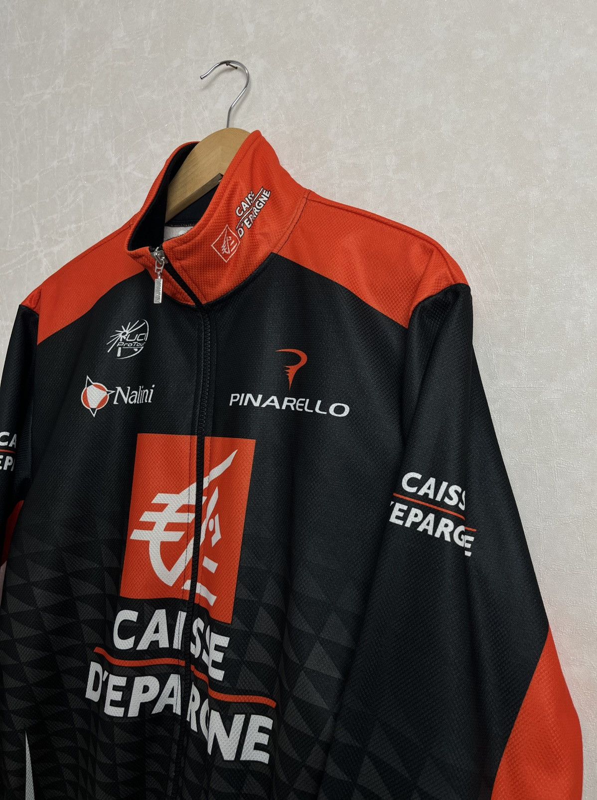 Cafe du Cycliste Nalini Caisse D'Epargne Thermal Cycling Jacket Size US L / EU 52-54 / 3 - 4 Thumbnail
