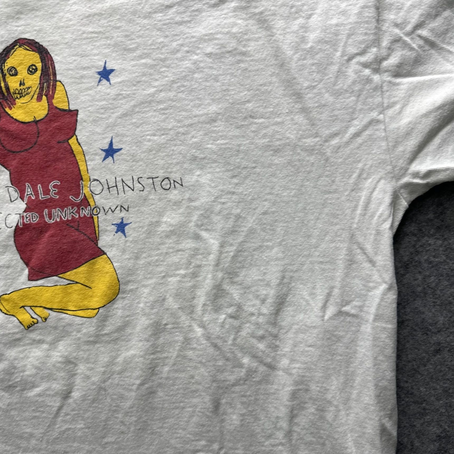 Vintage VINTAGE Daniel Johnston Rejected Unknown Delta Pro Weight Shirt Mens M White Graphic Print Tee 90s Mens Size US M / EU 48-50 / 2 - 6 Thumbnail