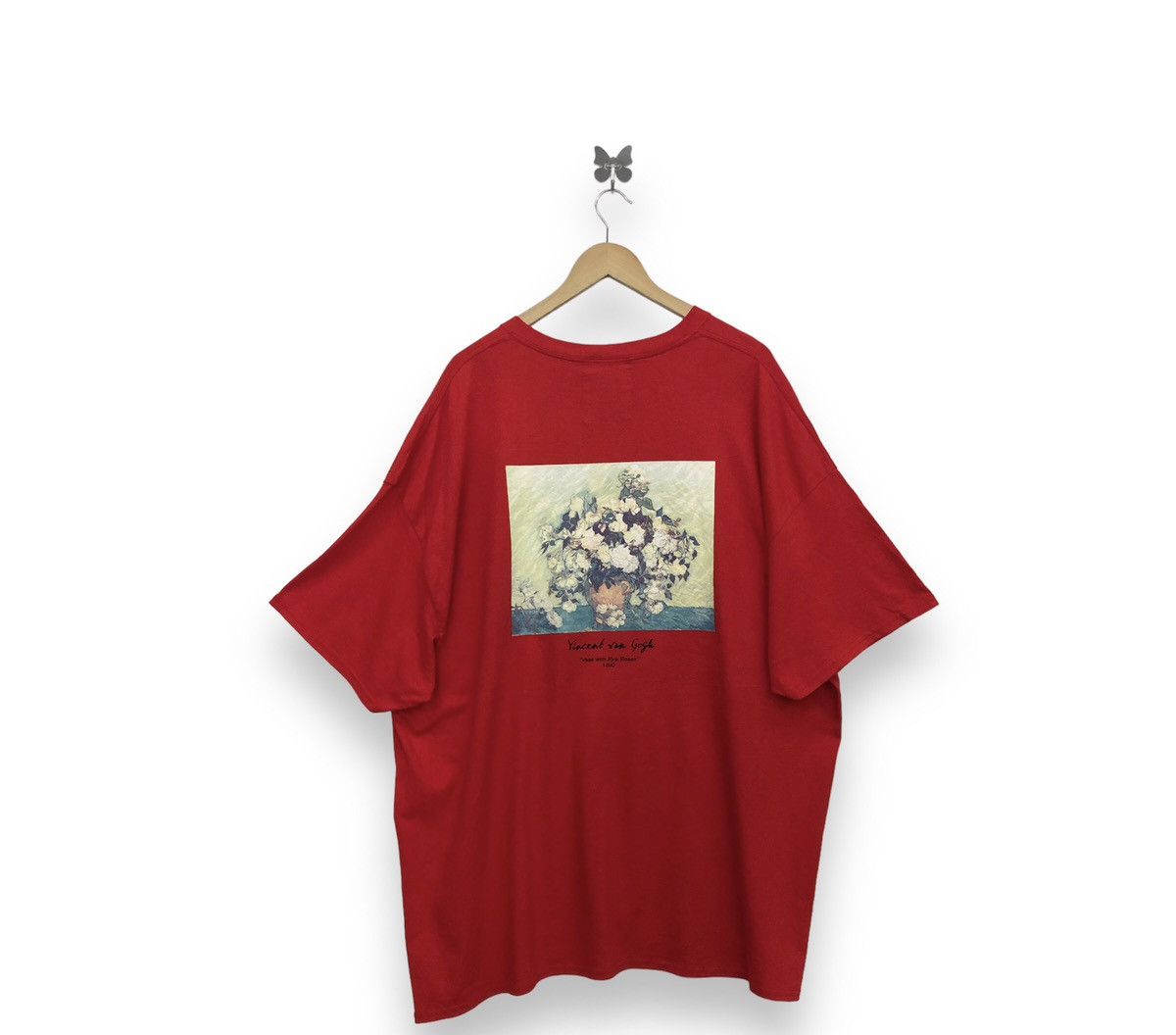Art Comes First Vincent Van Gogh Art Vase With Pink Roses Oversize Tshirt Size US M / EU 48-50 / 2 - 1 Thumbnail
