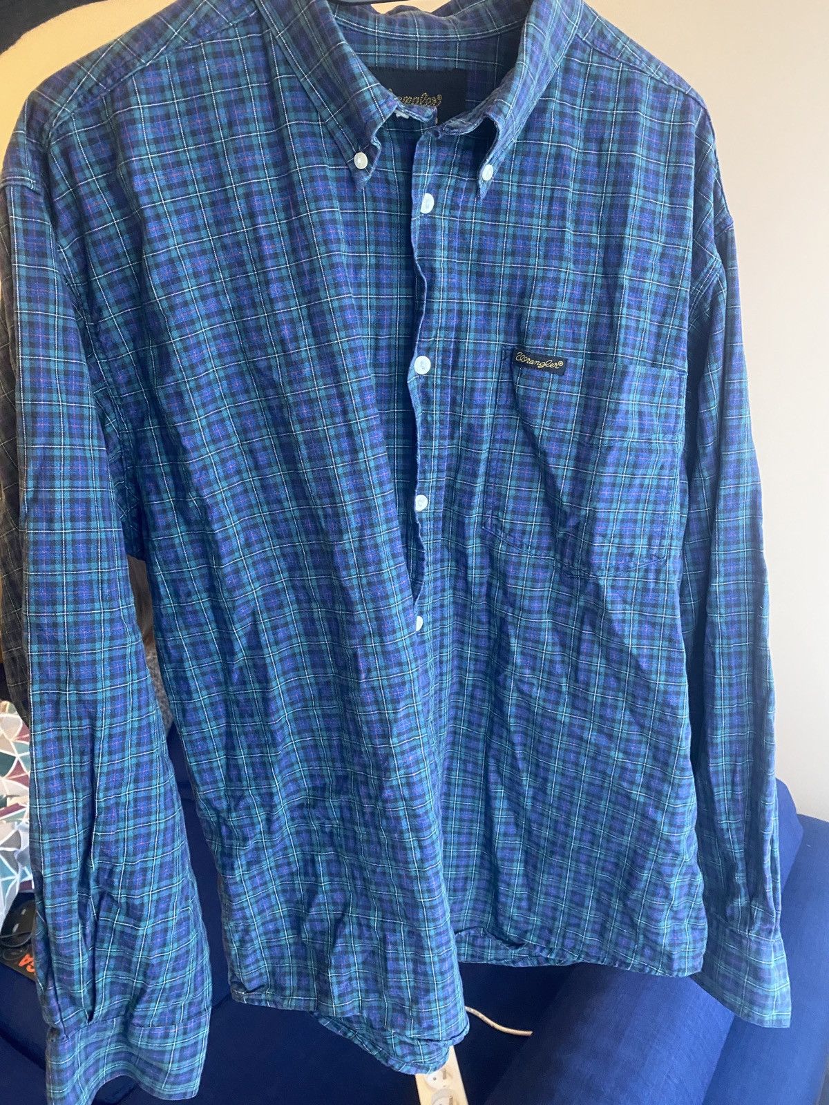 Vintage western tartan shirt button up