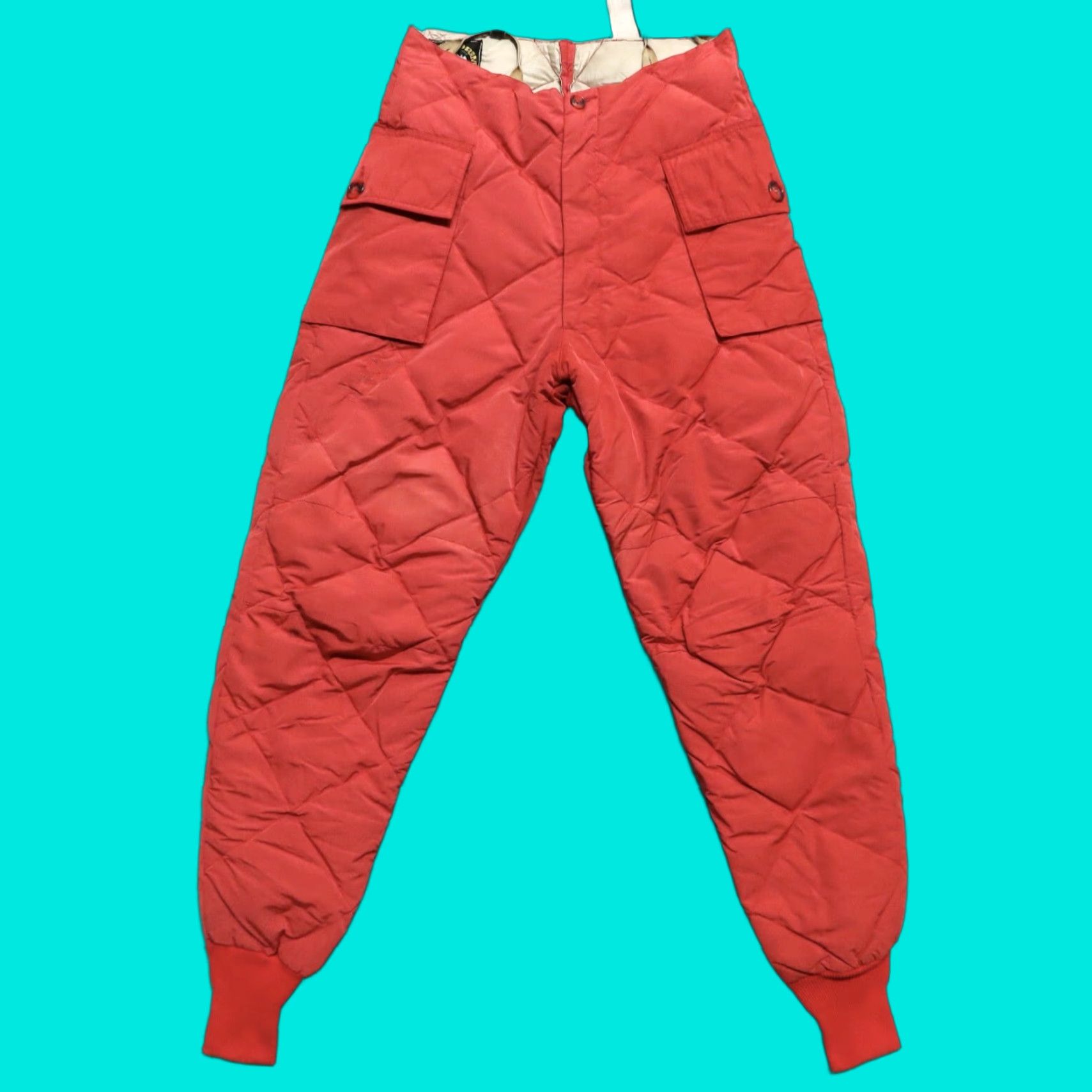 Eddie Bauer VINTAGE Eddie Bauer Pants Quilted Down Kara Koram Made in USA S Red Puffer Mens Size US 29 - 1 Thumbnail