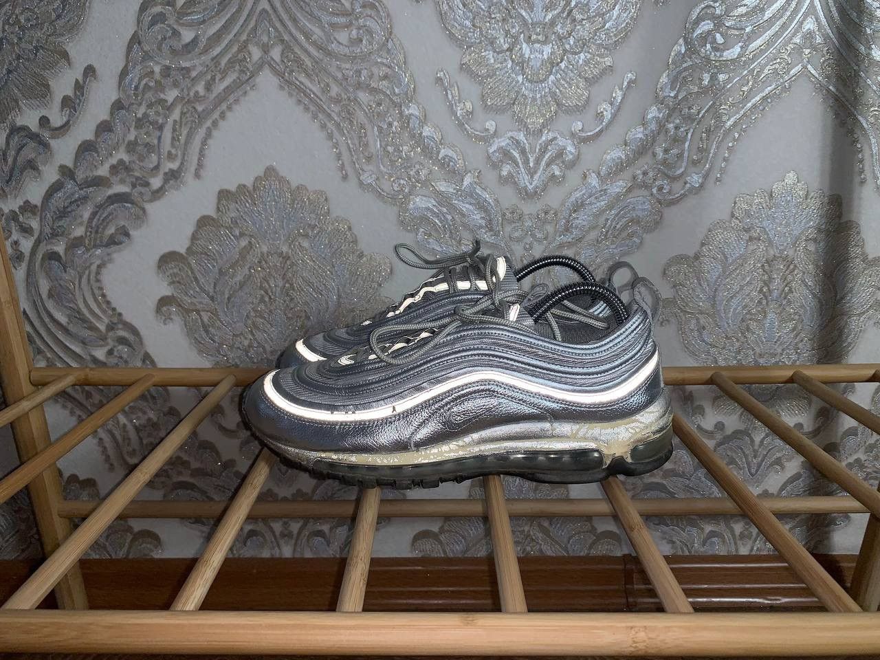 Nike × Vintage VERY RARE NIKE AIR MAX 97 SILVER REFLECTIVE DRILL SWOOSH Y2K Size US 8.5 / EU 41-42 - 7 Thumbnail