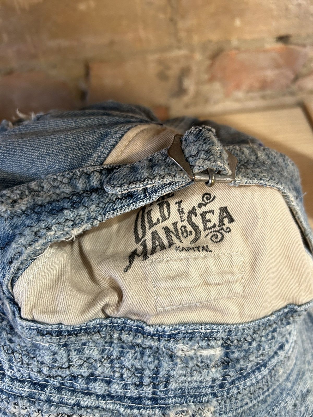 Japanese Brand Kapital Kountry Old Man and the Sea Denim Bucket Hat Size ONE SIZE - 5 Thumbnail