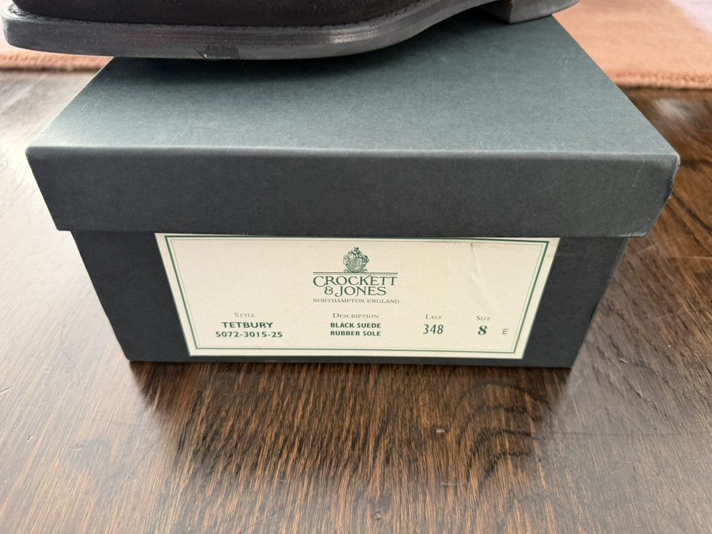 Crockett & Jones Tetbury - Black Seude Size 8E Size US 9 / EU 42 - 6 Thumbnail