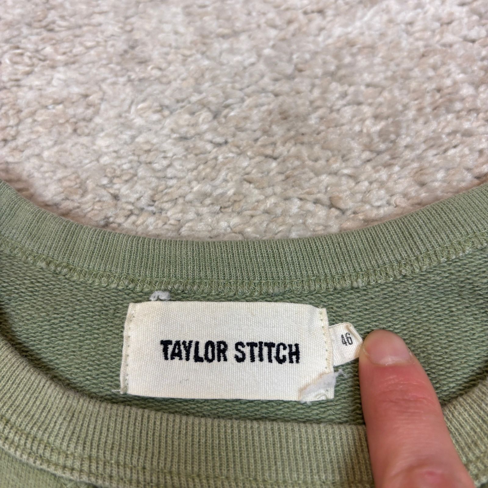 Taylor Stitch Taylor Stitch Pullover Sweatshirt Faded Green Men's XL Baggy Size US M / EU 48-50 / 2 - 4 Thumbnail