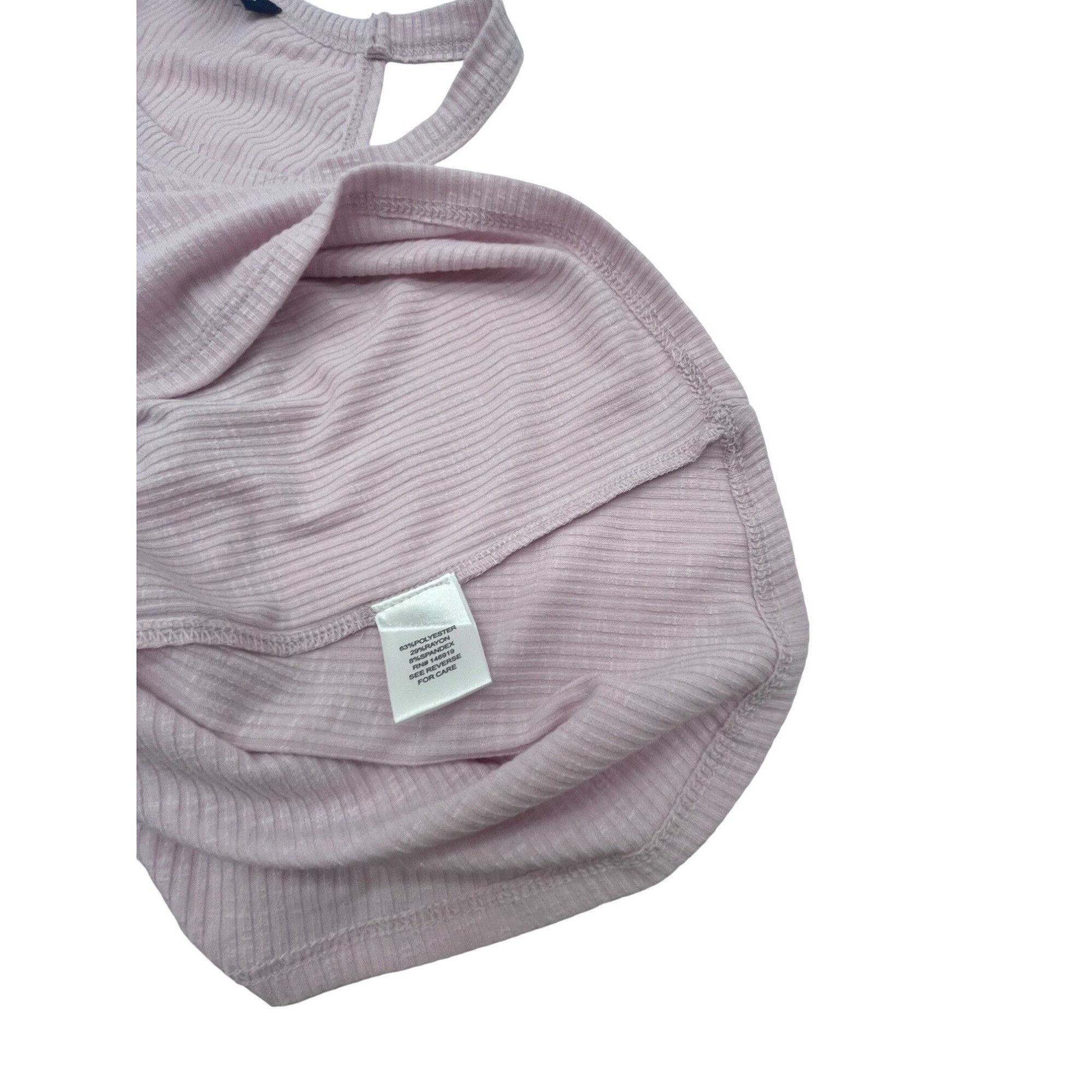 Other Freshman women's Halter Neckline Ribed Swing Tank Top, Lilac Size S / US 4 / IT 40 - 5 Thumbnail