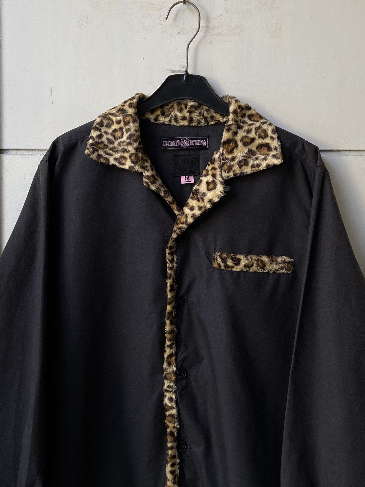 Designer I.C.E COUNTER ACTION Black Shirt Leopard Printed Size US L / EU 52-54 / 3 - 8 Thumbnail