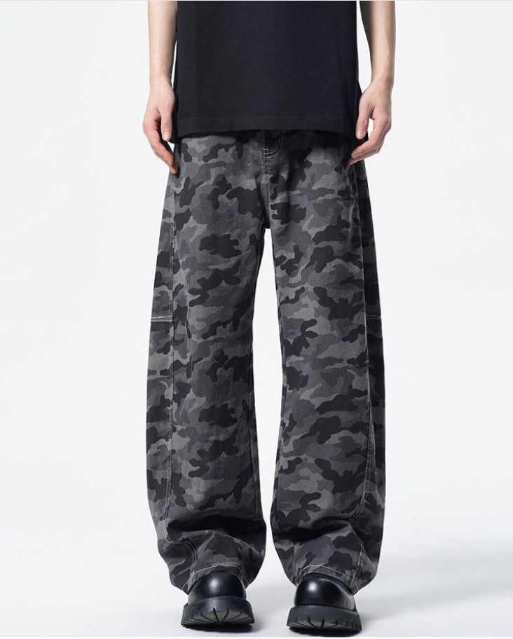 Japanese Brand American patchwork baggy camouflage curved casual pants Size US 32 / EU 48 - 1 Thumbnail