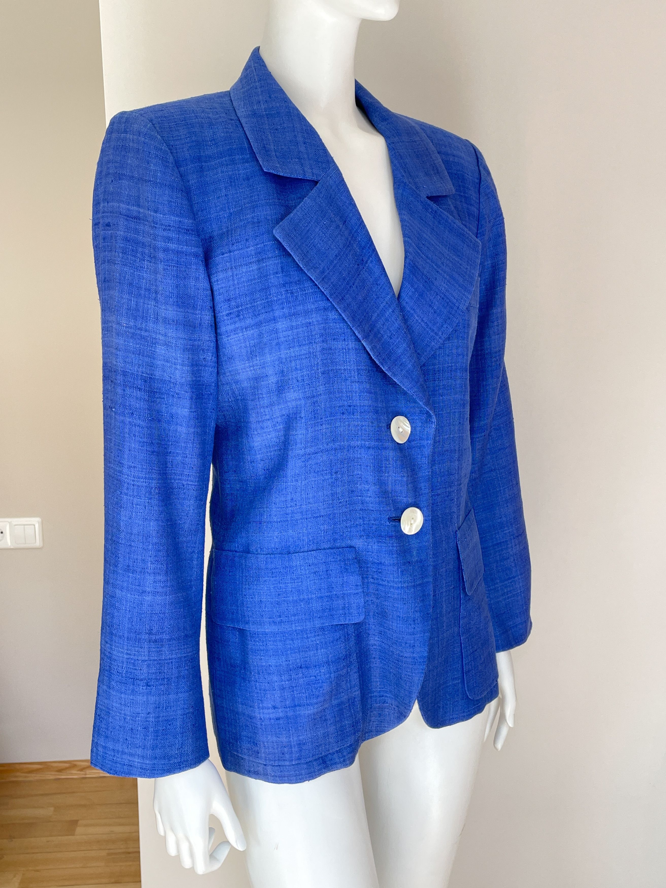 Yves Saint Laurent blue silk blazer Size XS / US 0-2 / IT 36-38 - 3 Thumbnail