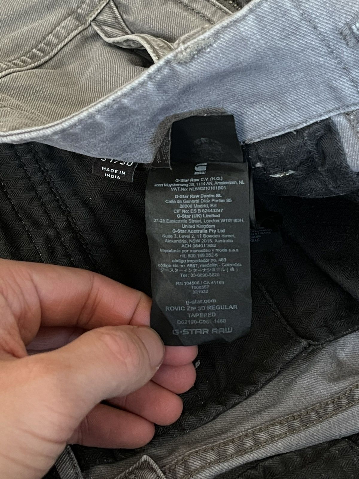 G-Star G-Star Rovic Zip 3D Regular Tapered Gray Cargo Pants Size US 31 - 9 Thumbnail