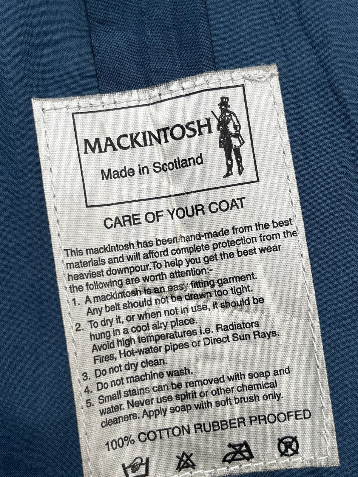 Mackintosh Mackintosh Jacket Rubber Cotton Genuine Handmade Size US M / EU 48-50 / 2 - 8 Thumbnail