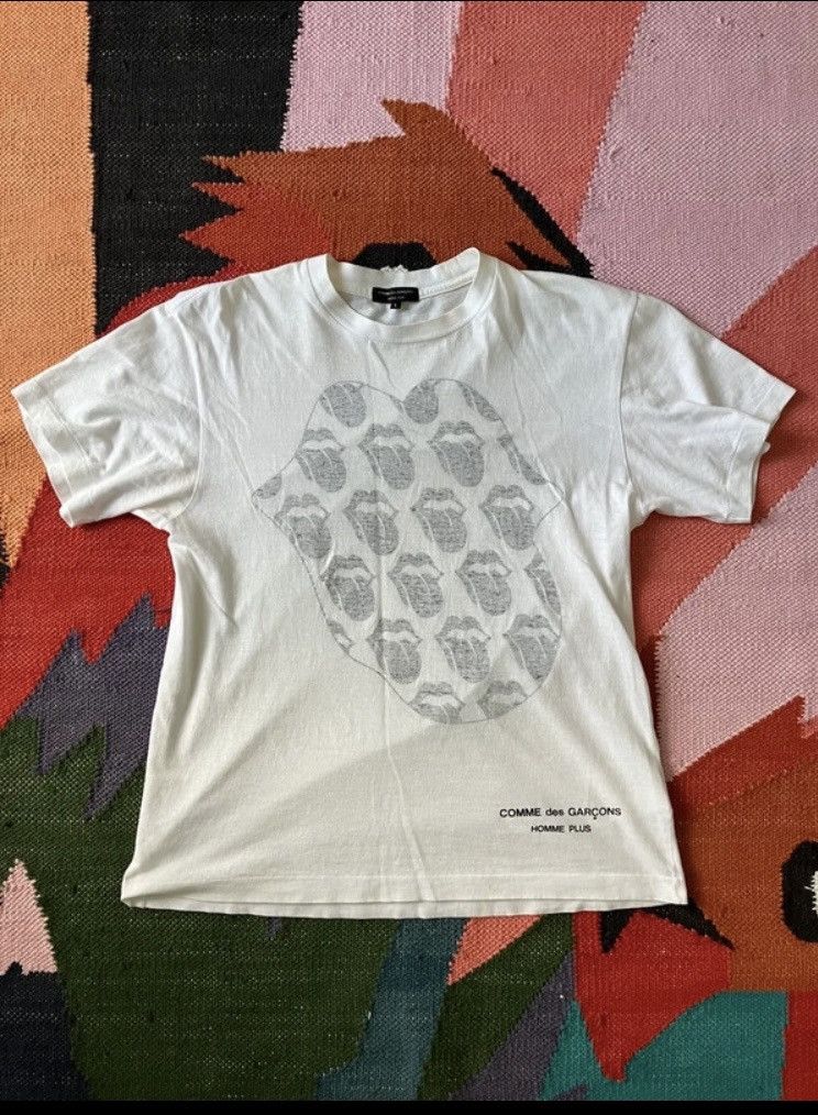 Pre-owned Comme Des Garcons X Comme Des Garcons Homme Plus Cdghp 2002 Rolling Stones Size Large In White