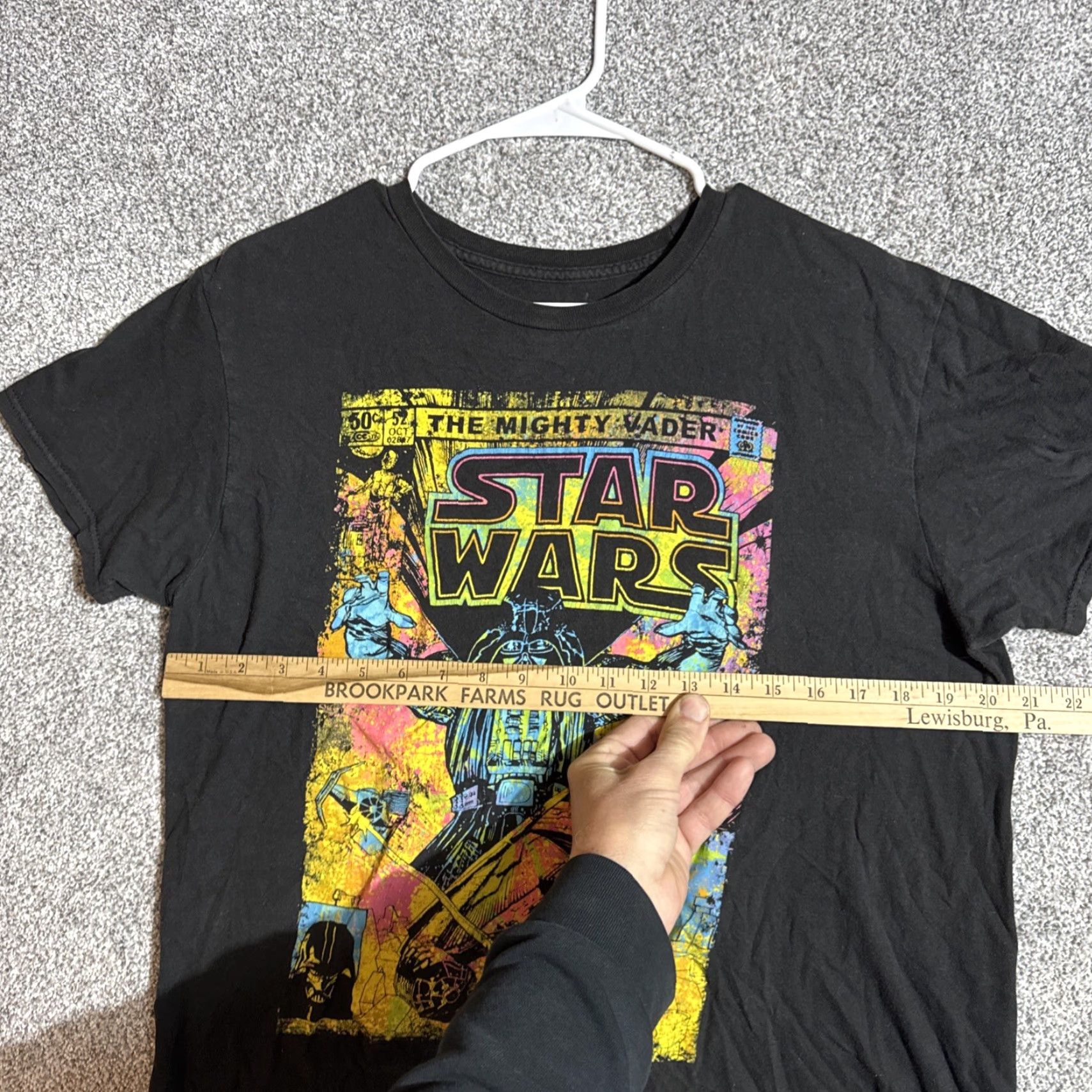Star Wars Star Wars T-Shirt Men Large Black Darth Vader Battles Black Falcon Cartoon Comics Graphic Print Star Wars Logo Size US L / EU 52-54 / 3 - 3 Thumbnail