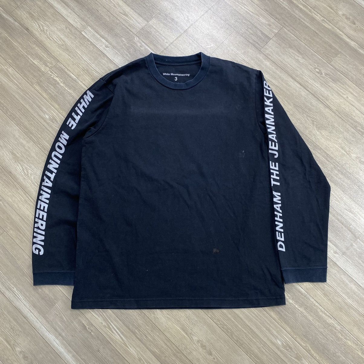 White Mountaineering White Mountaineering X Denham Spell Out T Shirt Long Sleeve Size US L / EU 52-54 / 3 - 2 Thumbnail