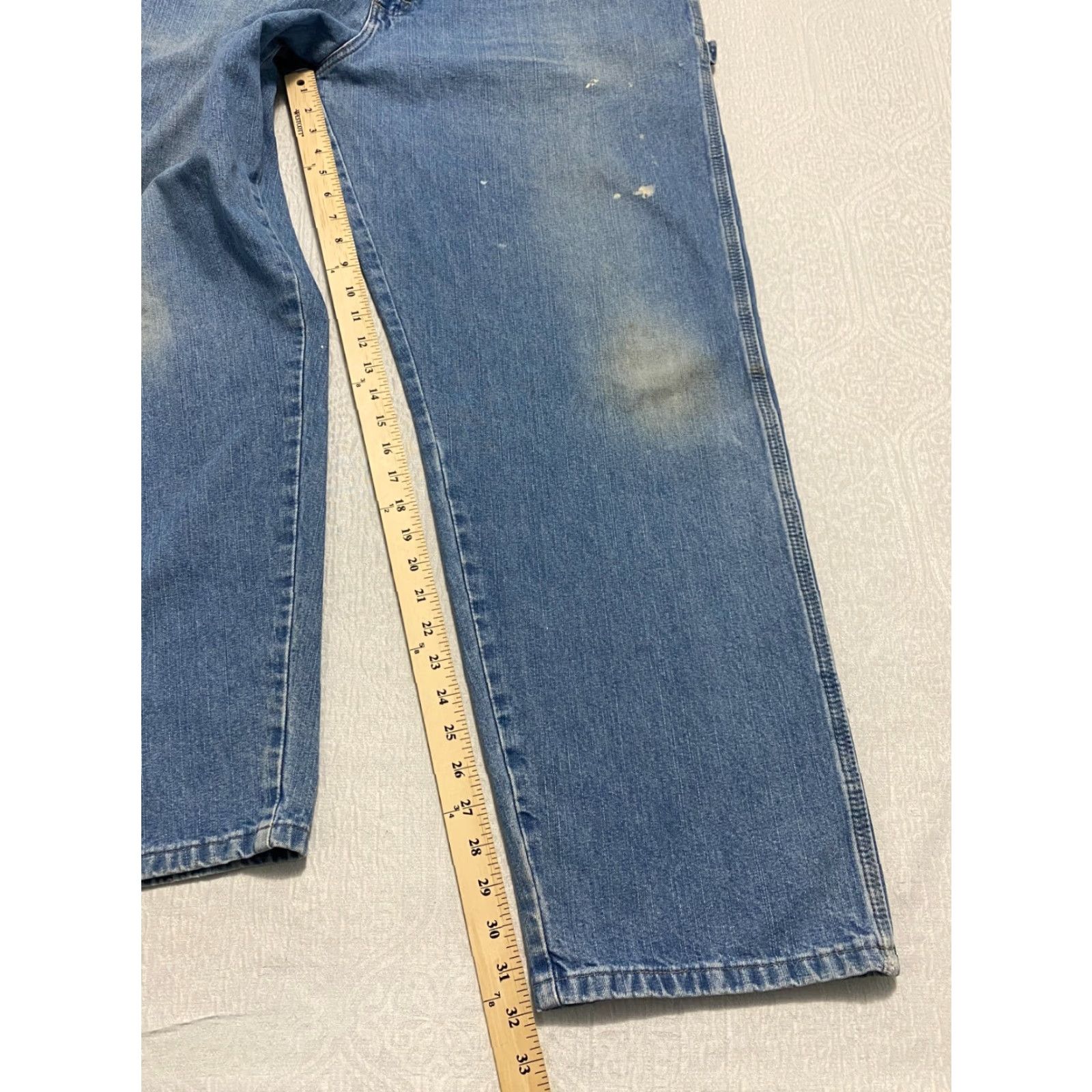 Wrangler VINTAGE Wrangler Hero Carpenter Jeans Mens 40x32 Blue Straight Wide Leg - Wrangler Hero Carpenter Jeans Mens 40x32 Blue Straight Wide Leg Size US 40 / EU 56 - 7 Thumbnail